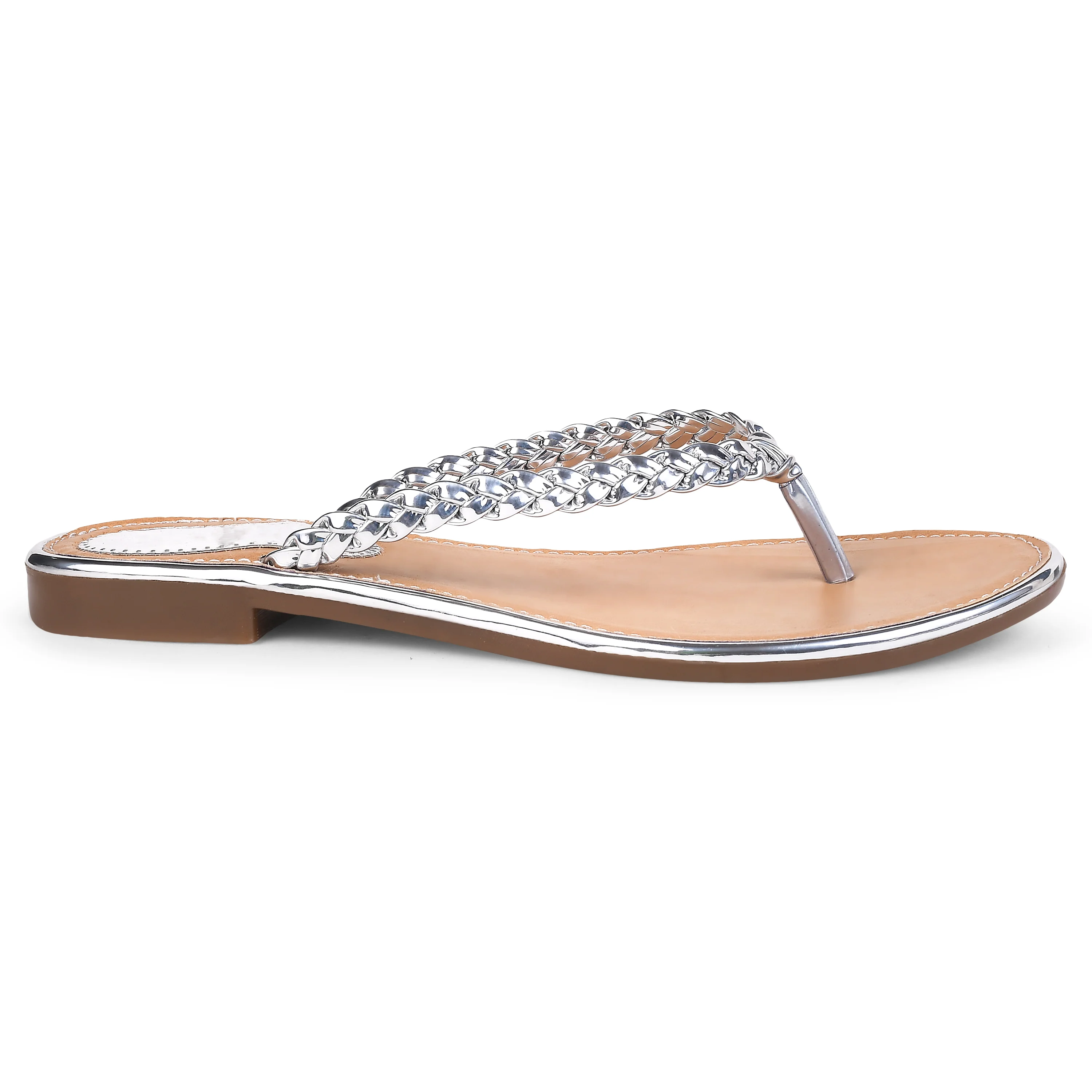 Jm Looks Women's Braided Strap Thong Sandals - Image 10