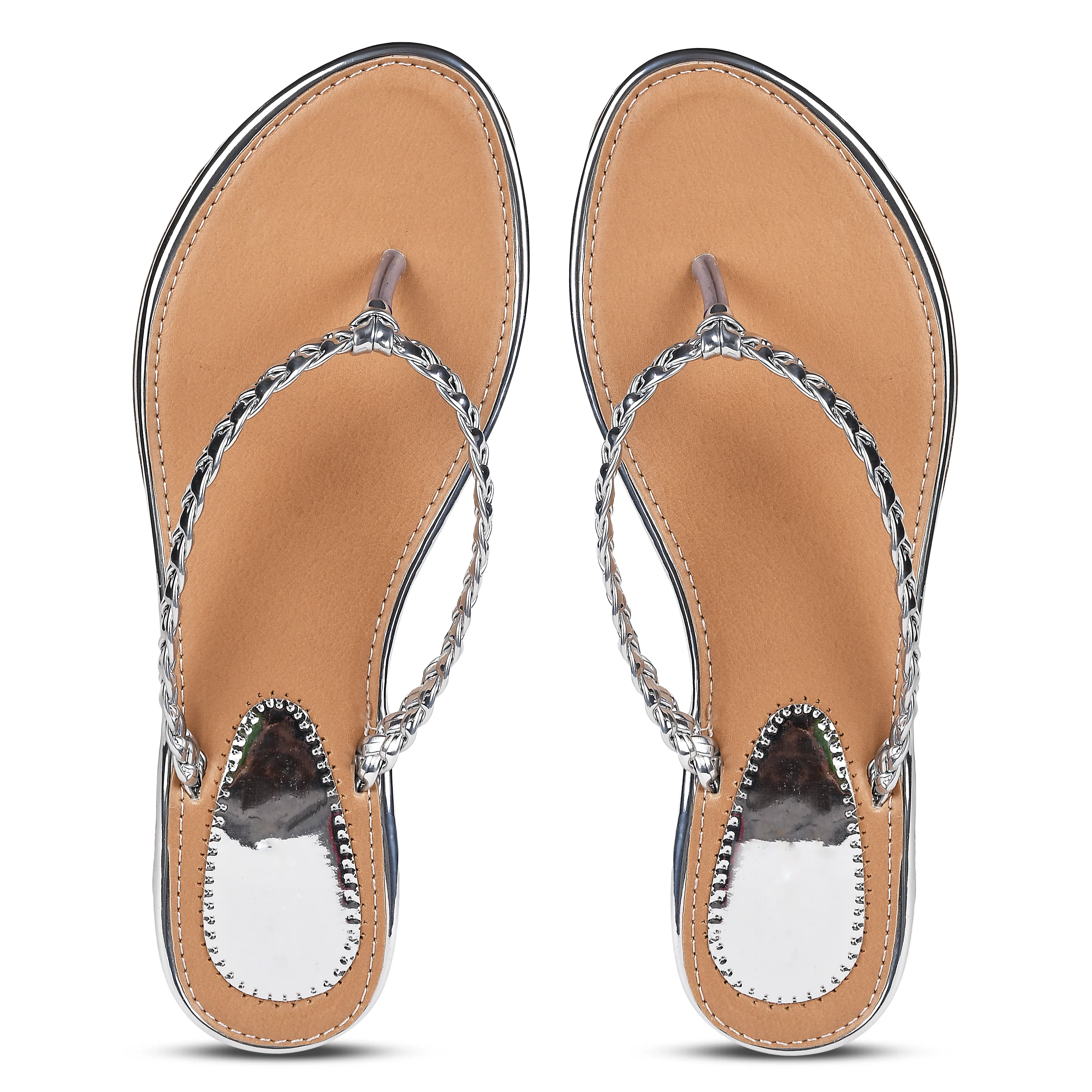 Jm Looks Women's Braided Strap Thong Sandals - Image 12