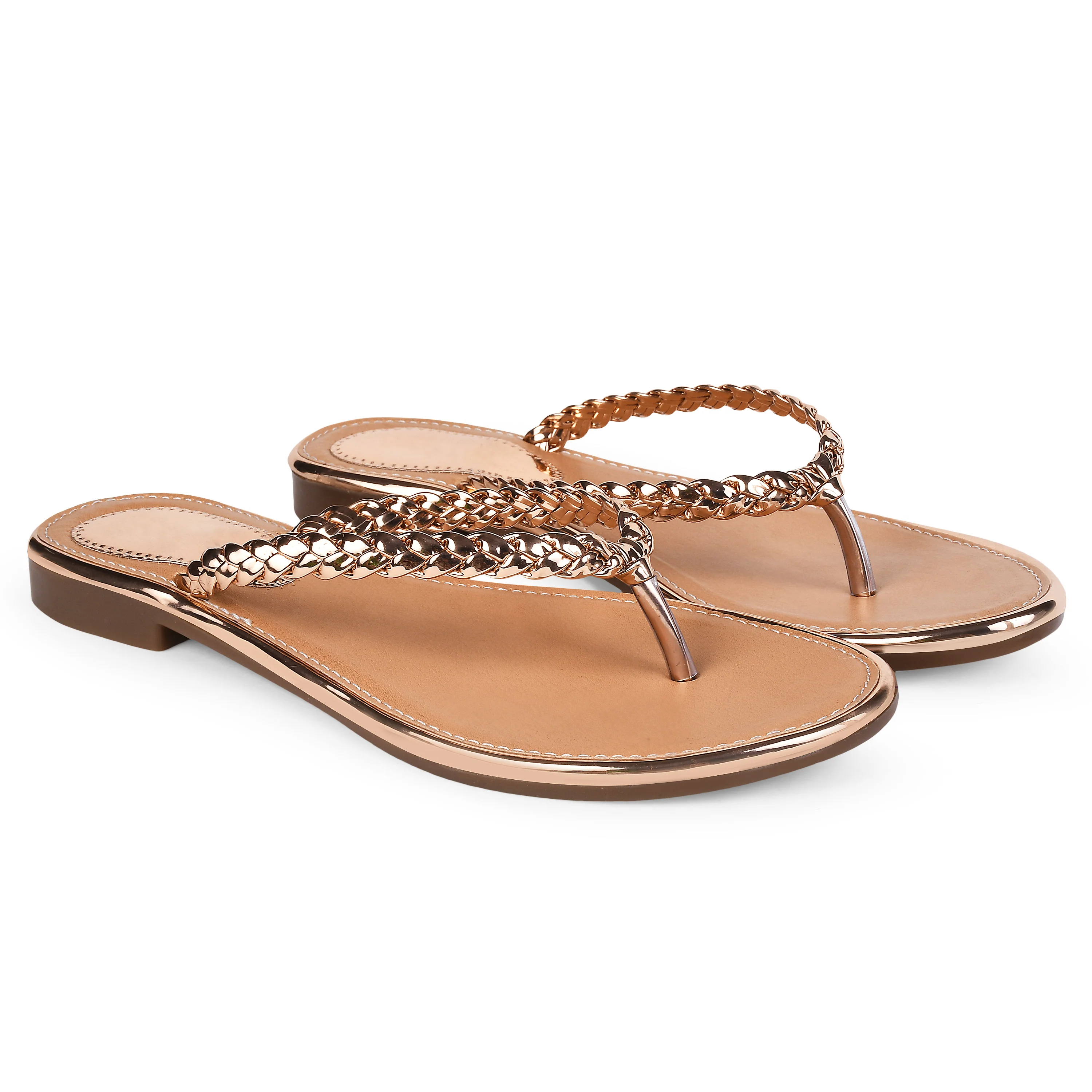 Jm Looks Women's Braided Strap Thong Sandals - Image 15