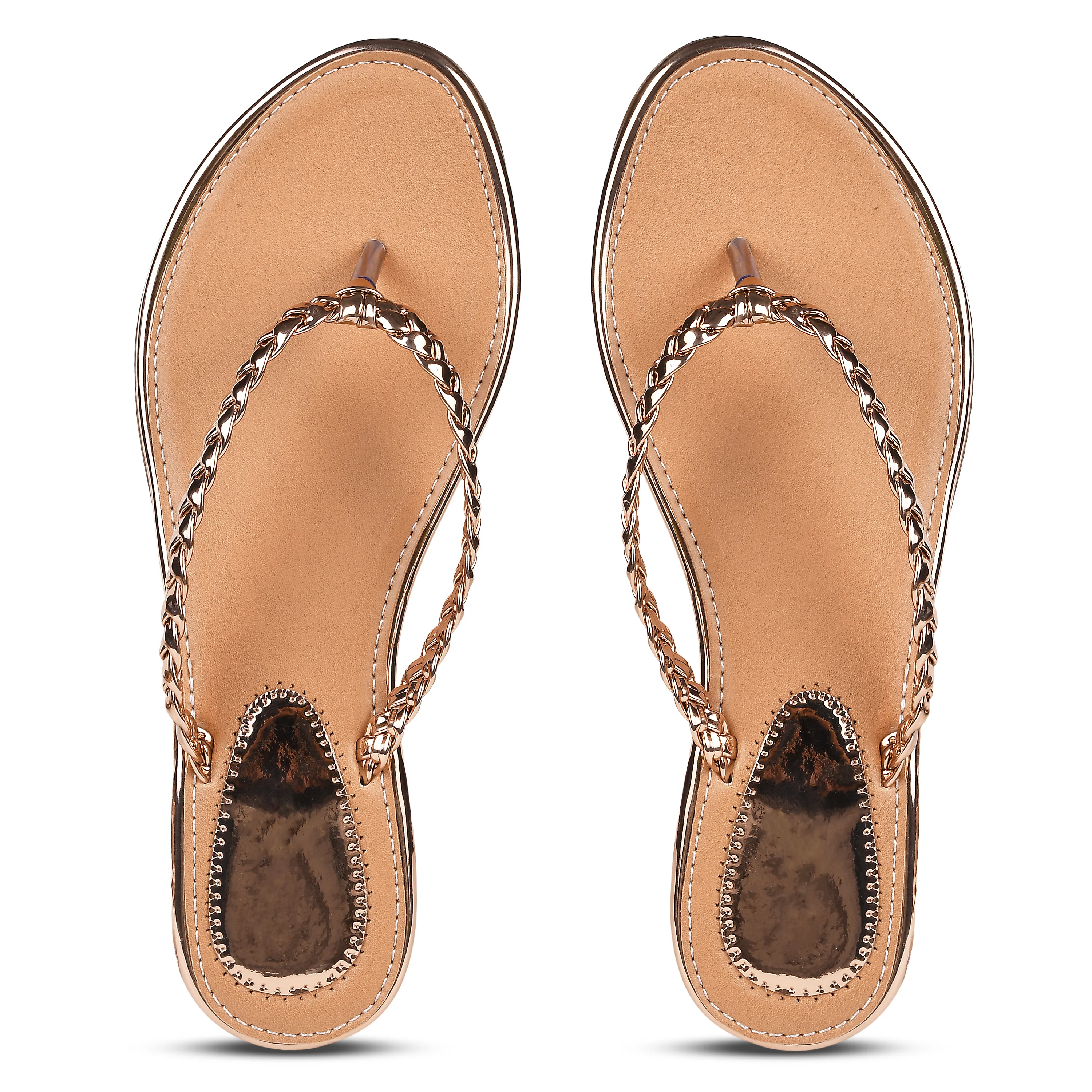 Jm Looks Women's Braided Strap Thong Sandals - Image 18