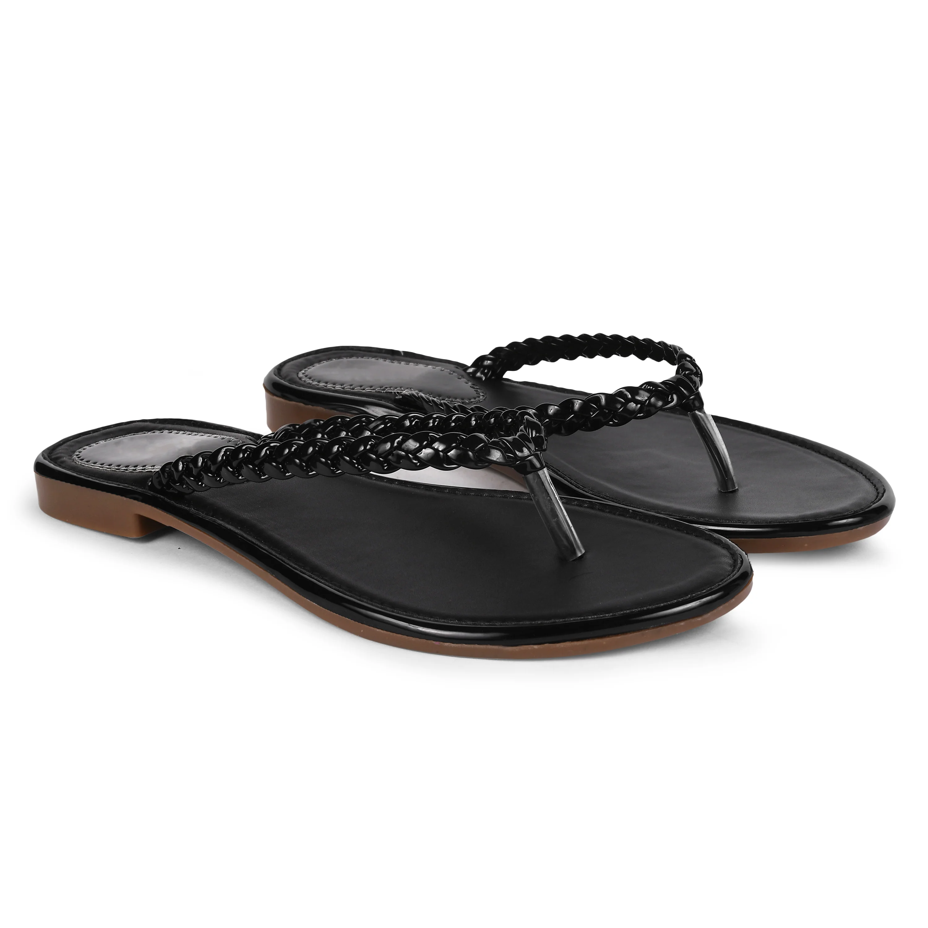 Jm Looks Women's Braided Strap Thong Sandals - Image 3