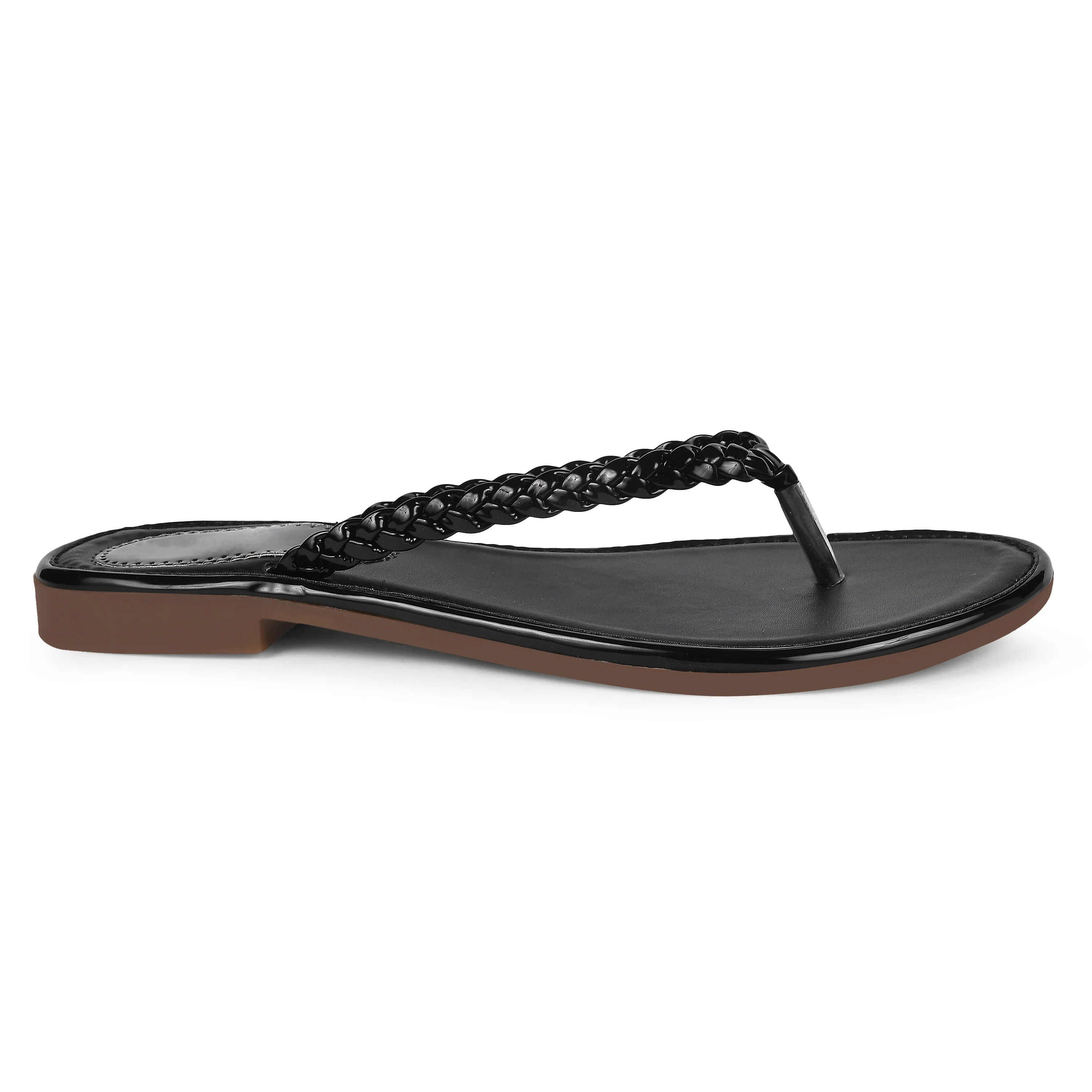 Jm Looks Women's Braided Strap Thong Sandals - Image 4