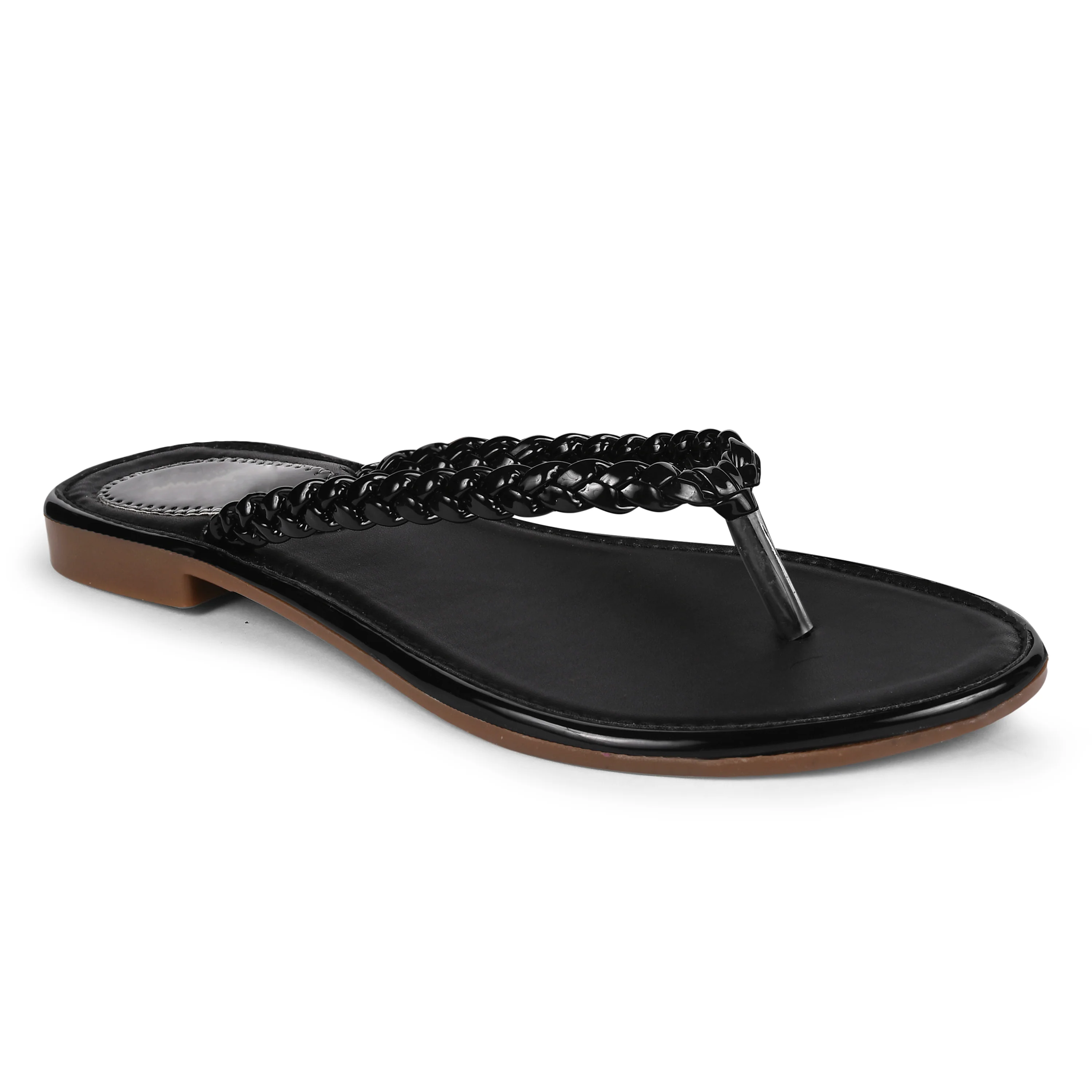 Jm Looks Women's Braided Strap Thong Sandals - Image 5