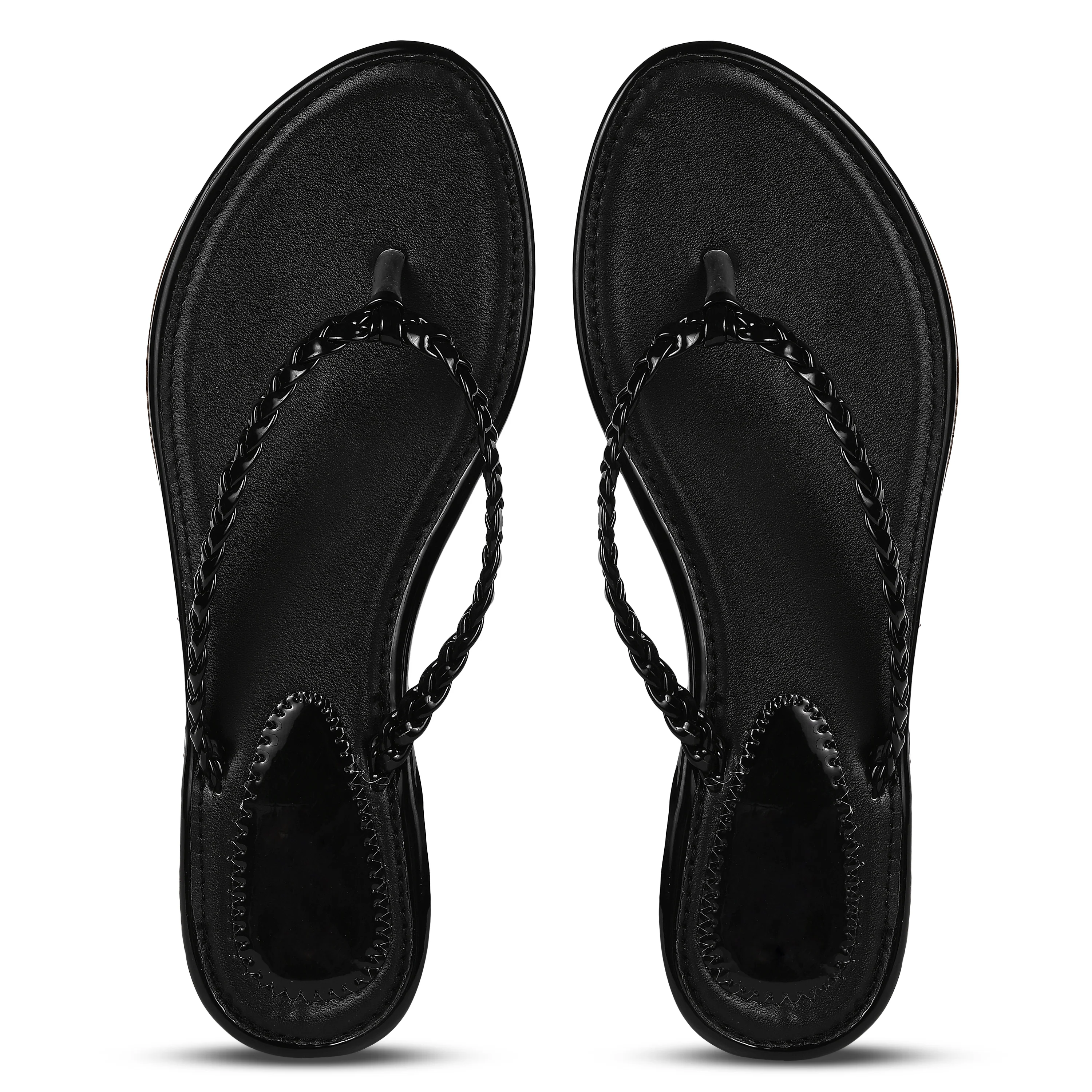 Jm Looks Women's Braided Strap Thong Sandals - Image 6