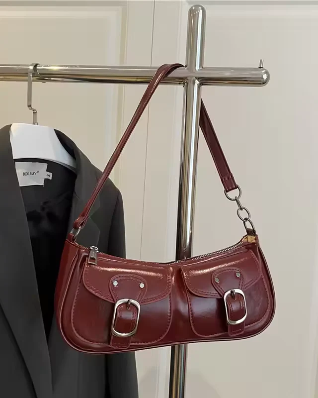 Cargo Utility Double Pocket Shoulder Bag Baguette - Image 9