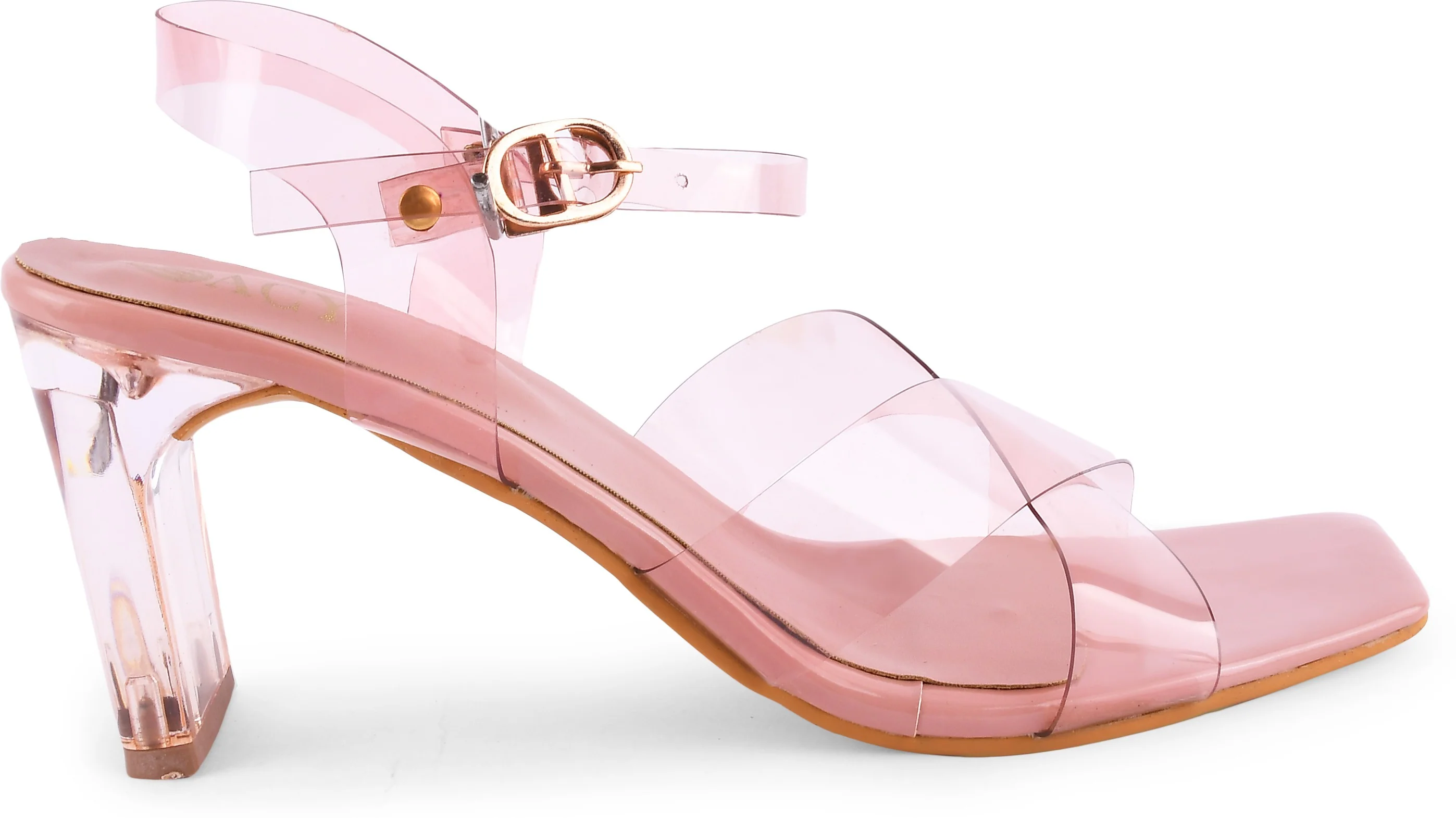 Chunky Heeled Sandals with Buckle Fastening - Image 4