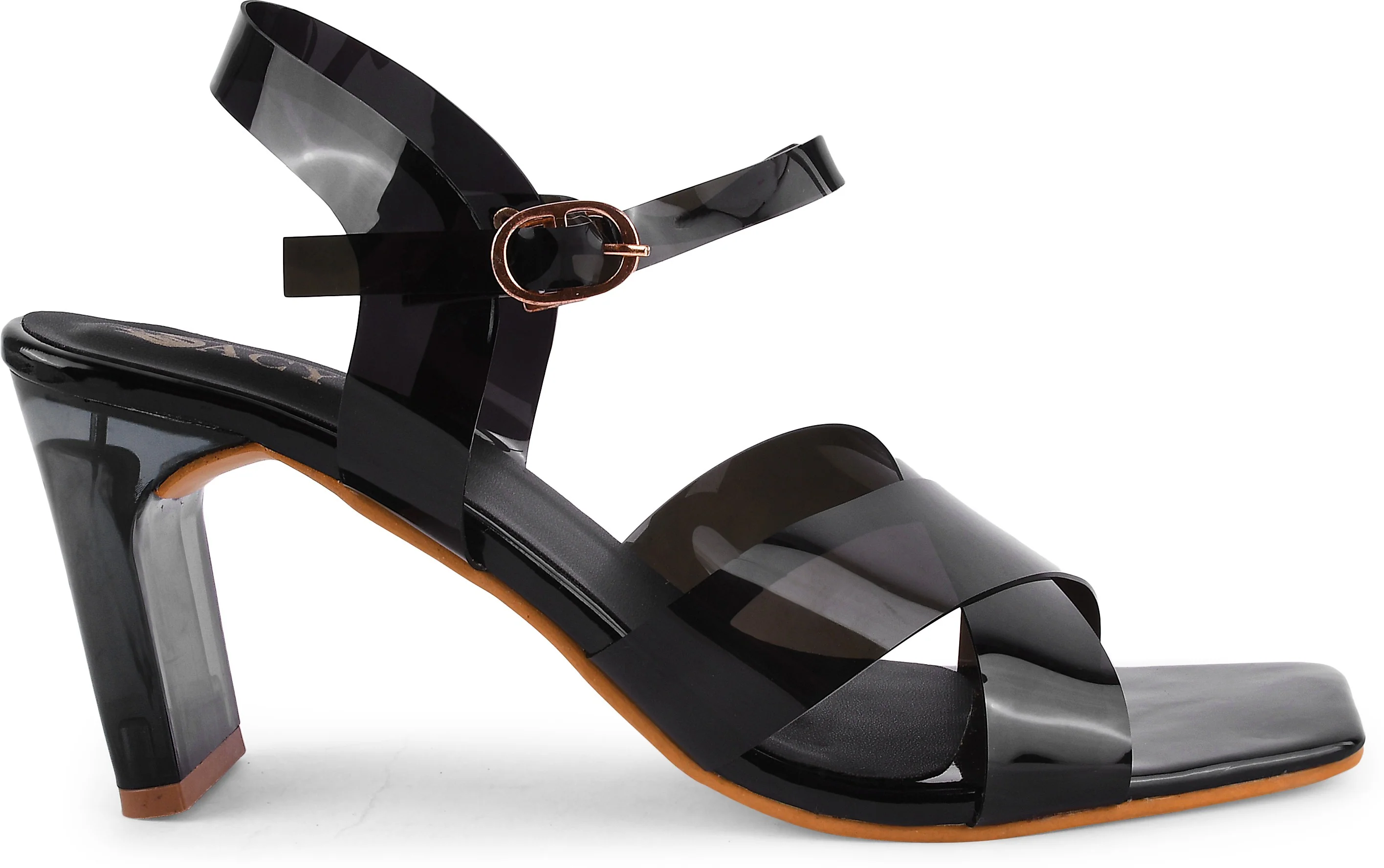 Chunky Heeled Sandals with Buckle Fastening - Image 8