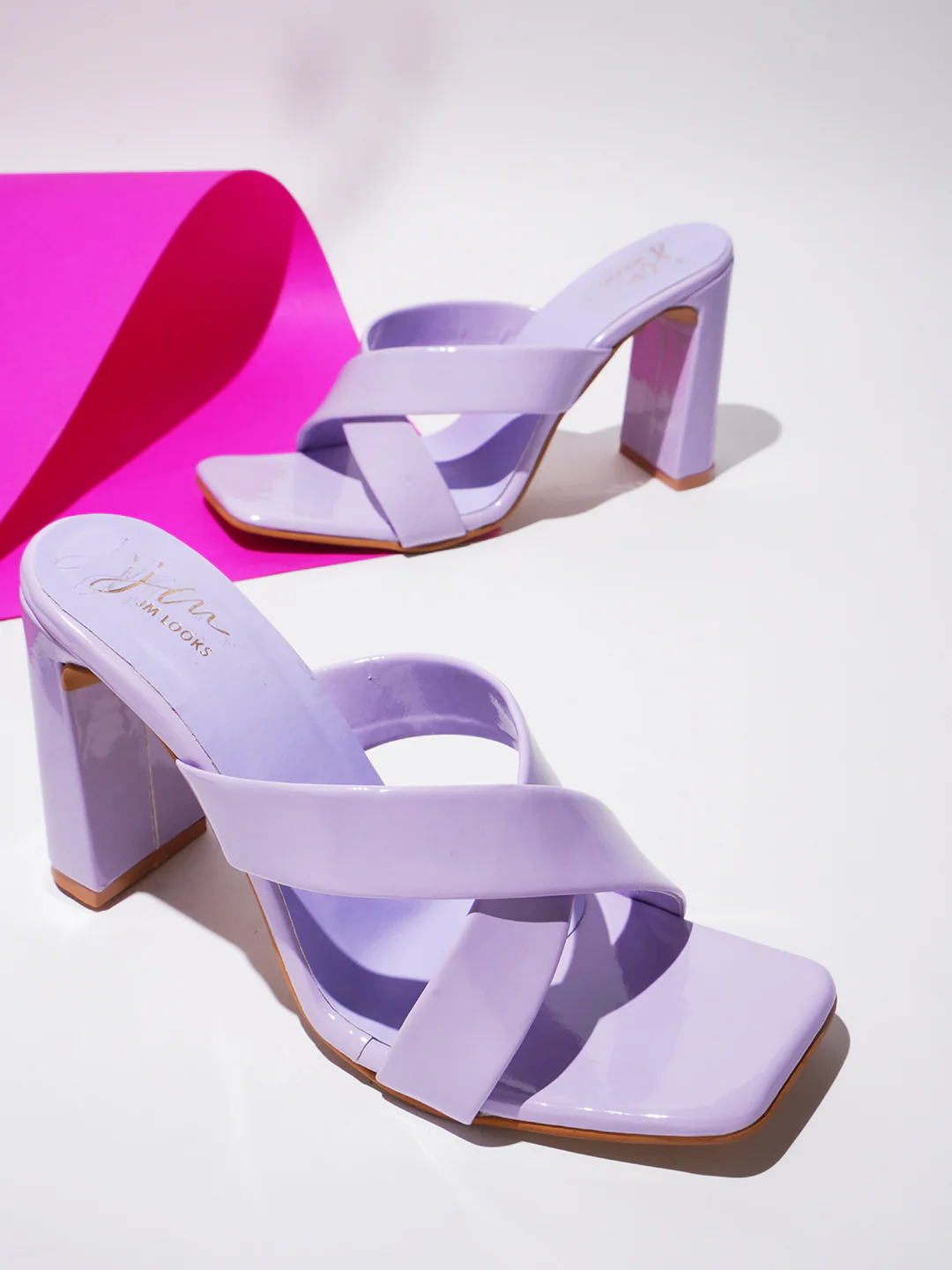 JM Looks Criss-Cross Block Heeled Sandals - Image 13