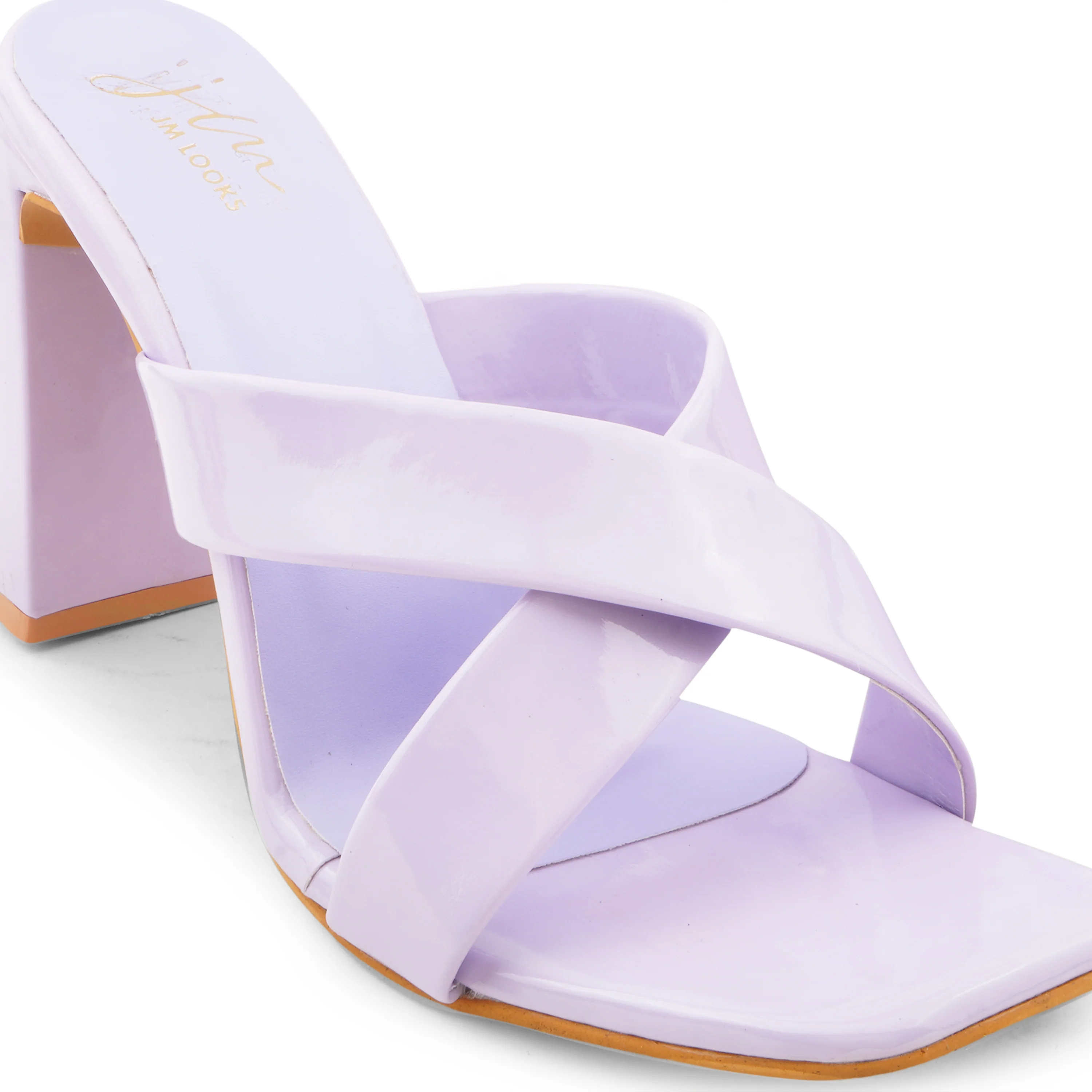 JM Looks Criss-Cross Block Heeled Sandals - Image 17