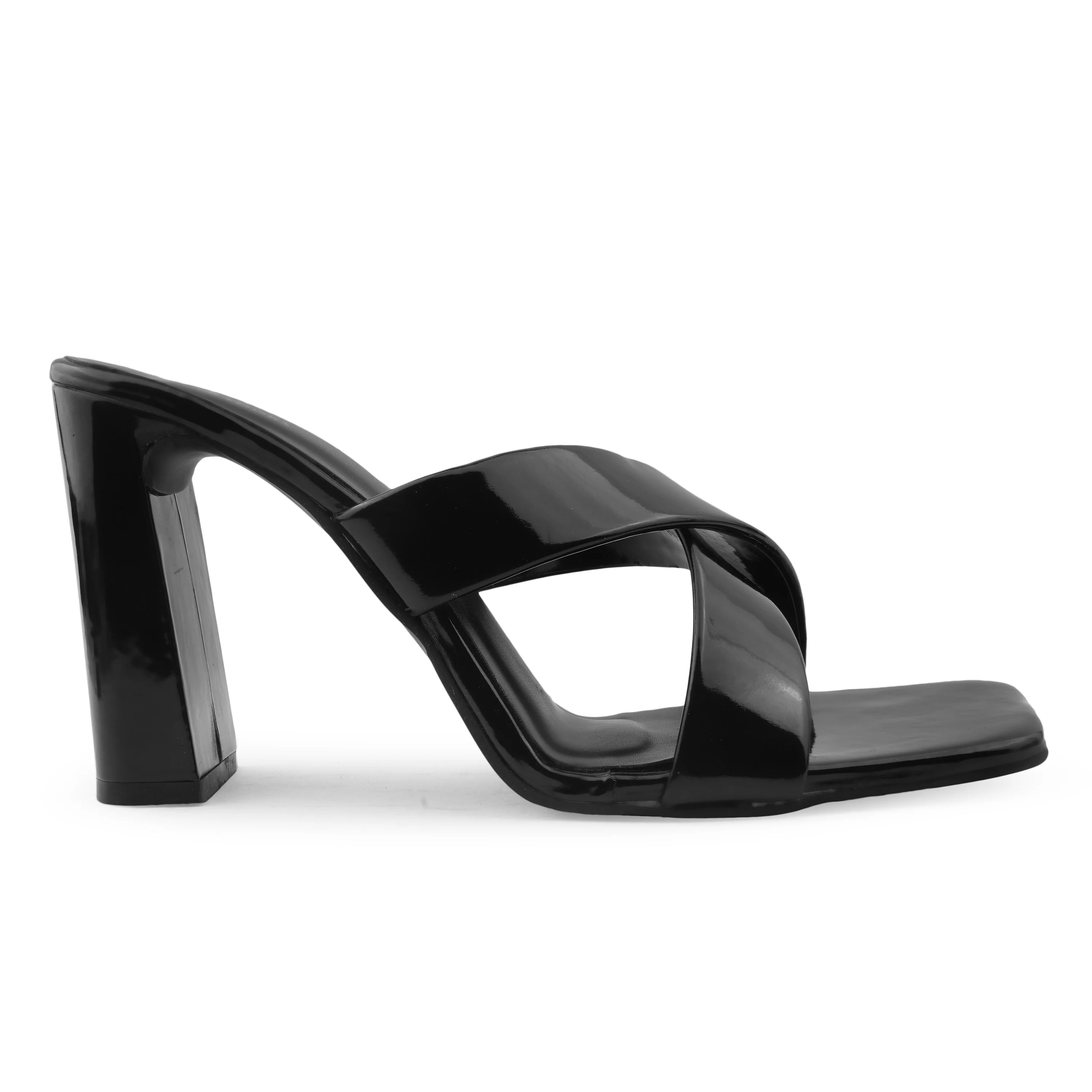 JM Looks Criss-Cross Block Heeled Sandals - Image 5