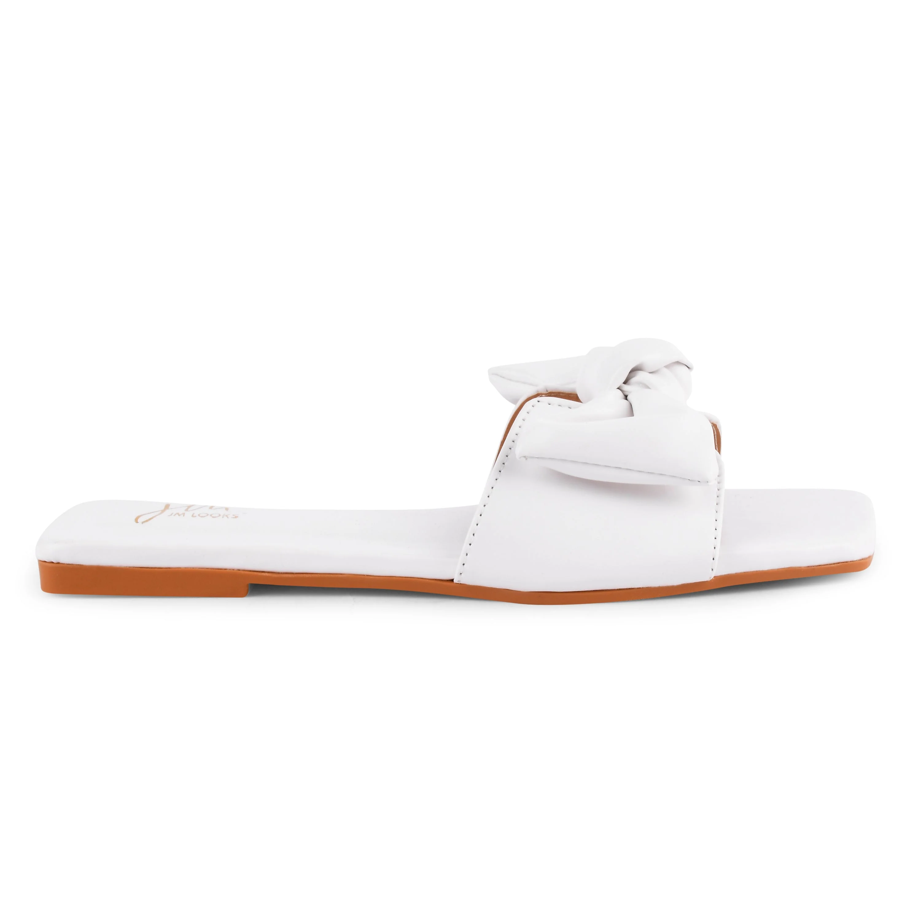 Jm Looks Women's Bow Detail Flat Slides - Image 11