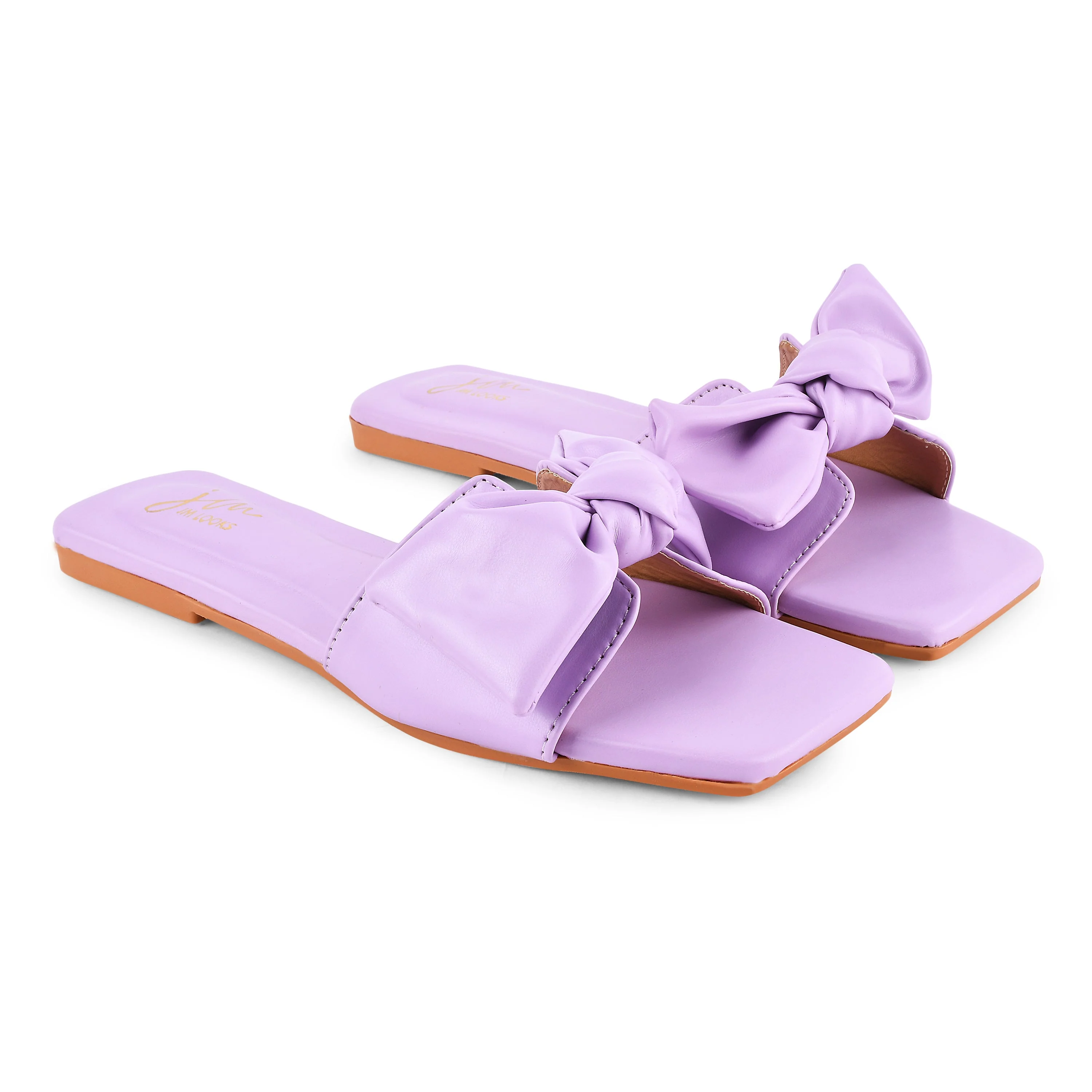 Jm Looks Women's Bow Detail Flat Slides - Image 3