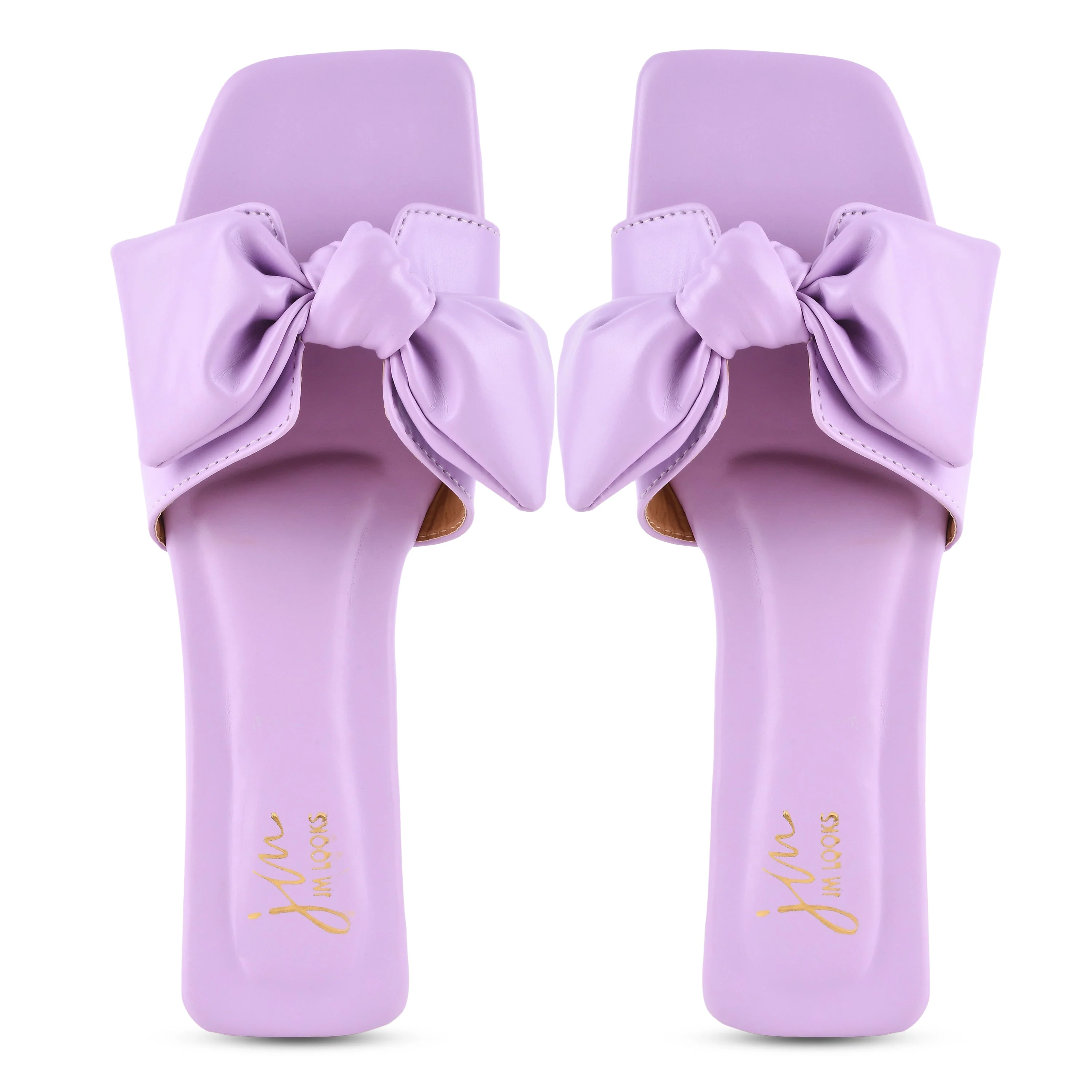 Jm Looks Women's Bow Detail Flat Slides - Image 4