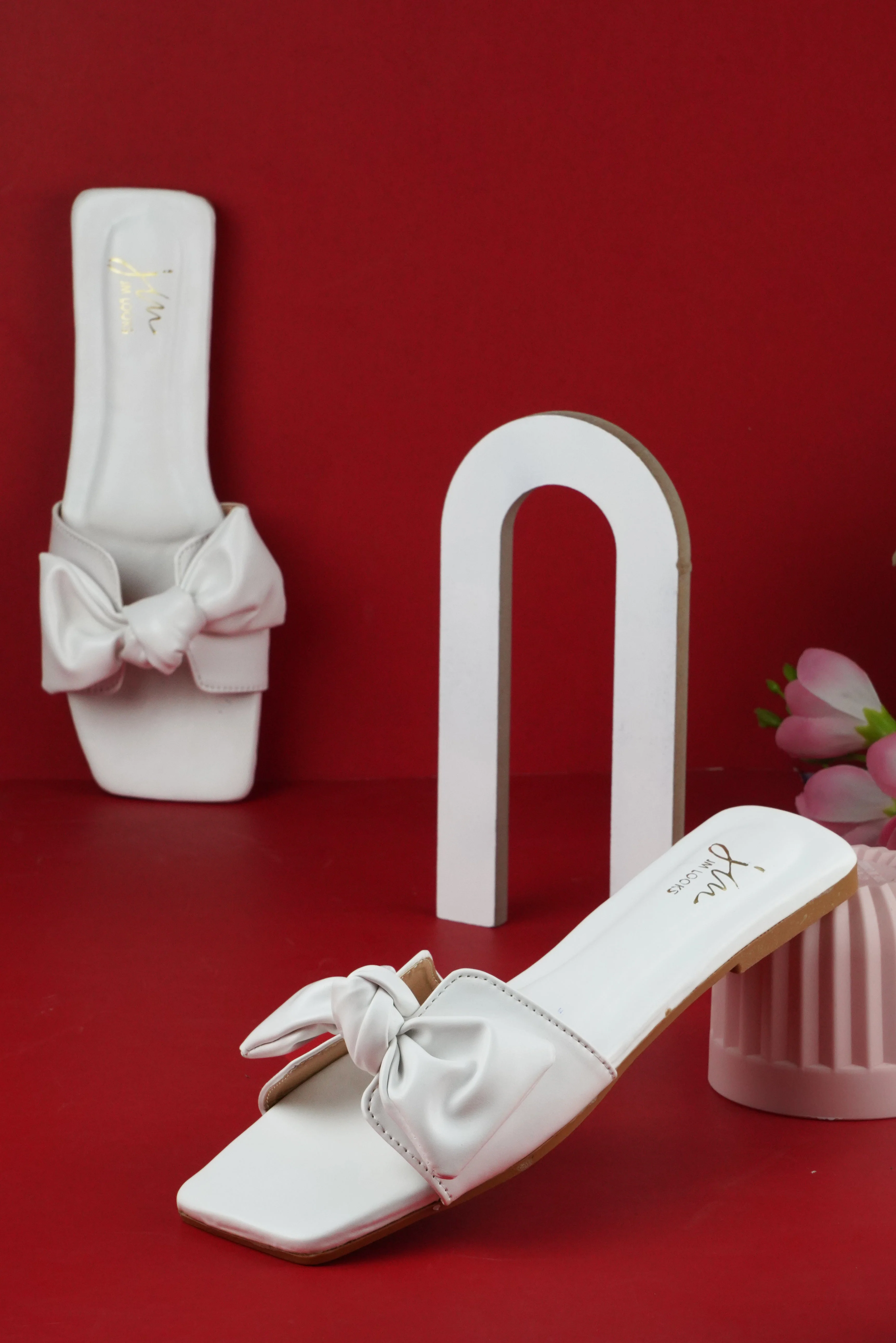 Jm Looks Women's Bow Detail Flat Slides - Image 7