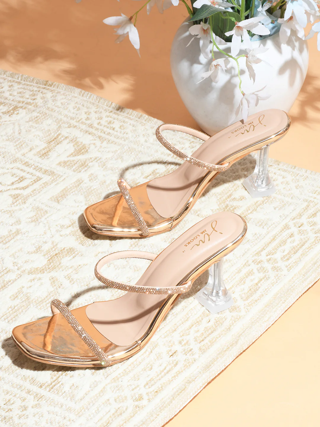 Embellished Slip-On Kitten Heeled Sandals - Image 12