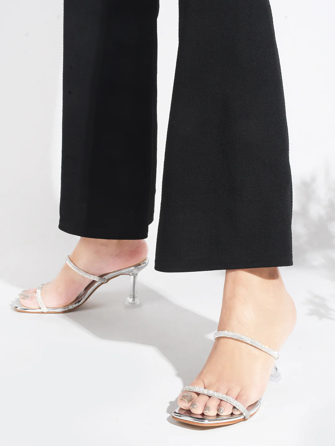 Embellished Slip-On Kitten Heeled Sandals - Image 9