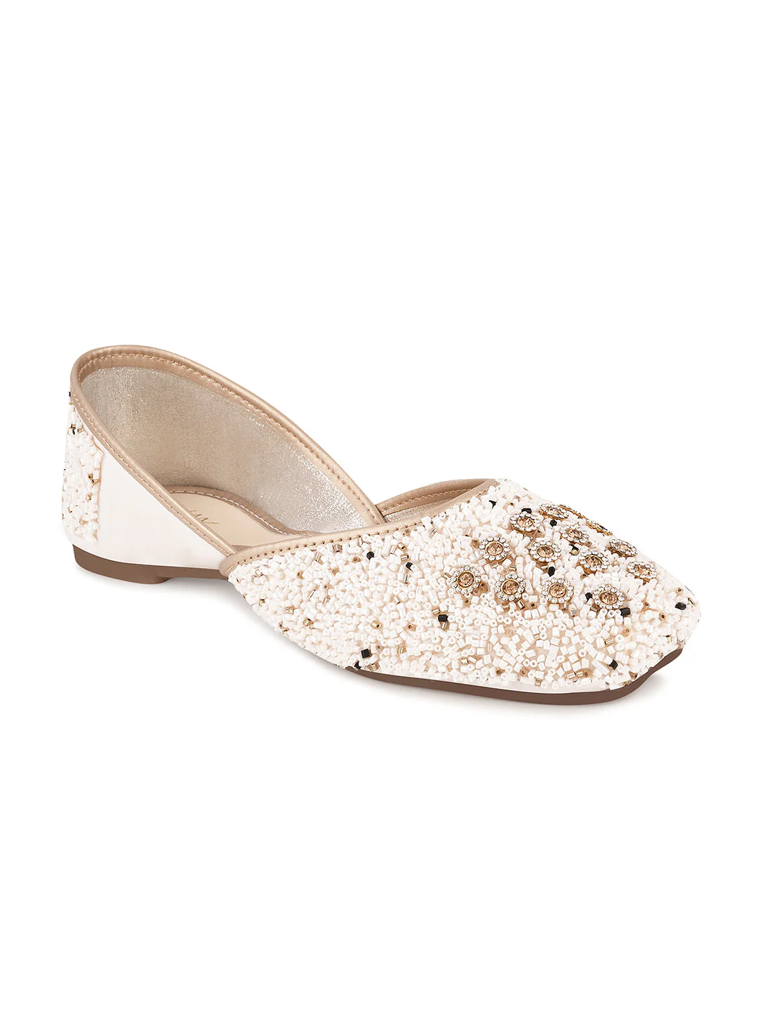 Embellished Square Toe Ethnic Jutti - Image 18