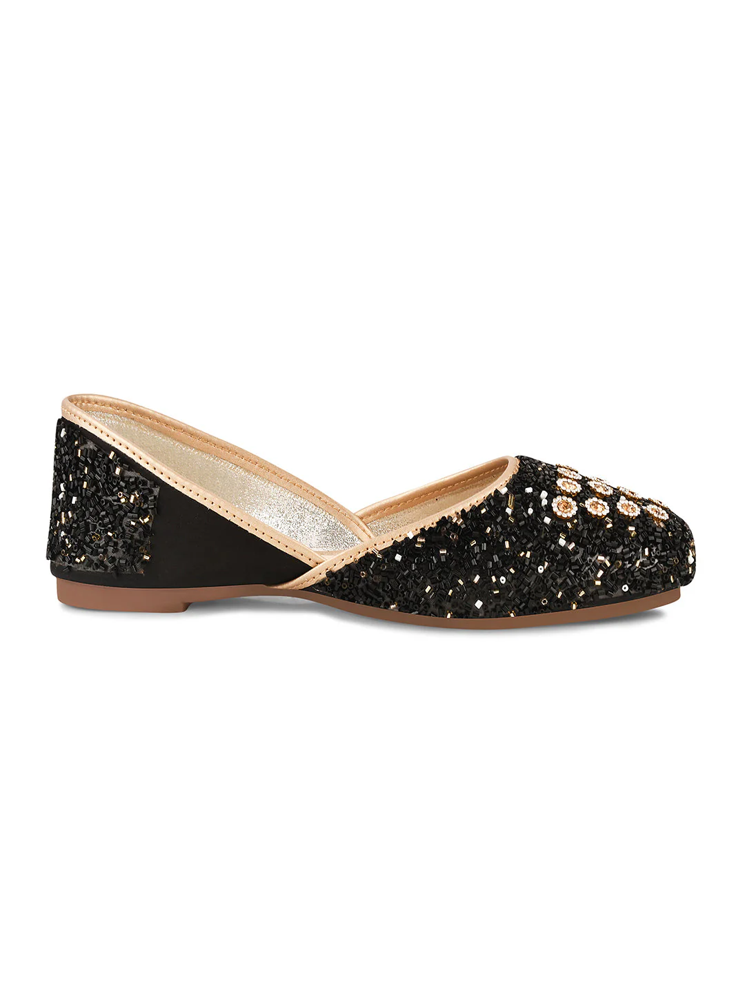 Embellished Square Toe Ethnic Jutti - Image 5