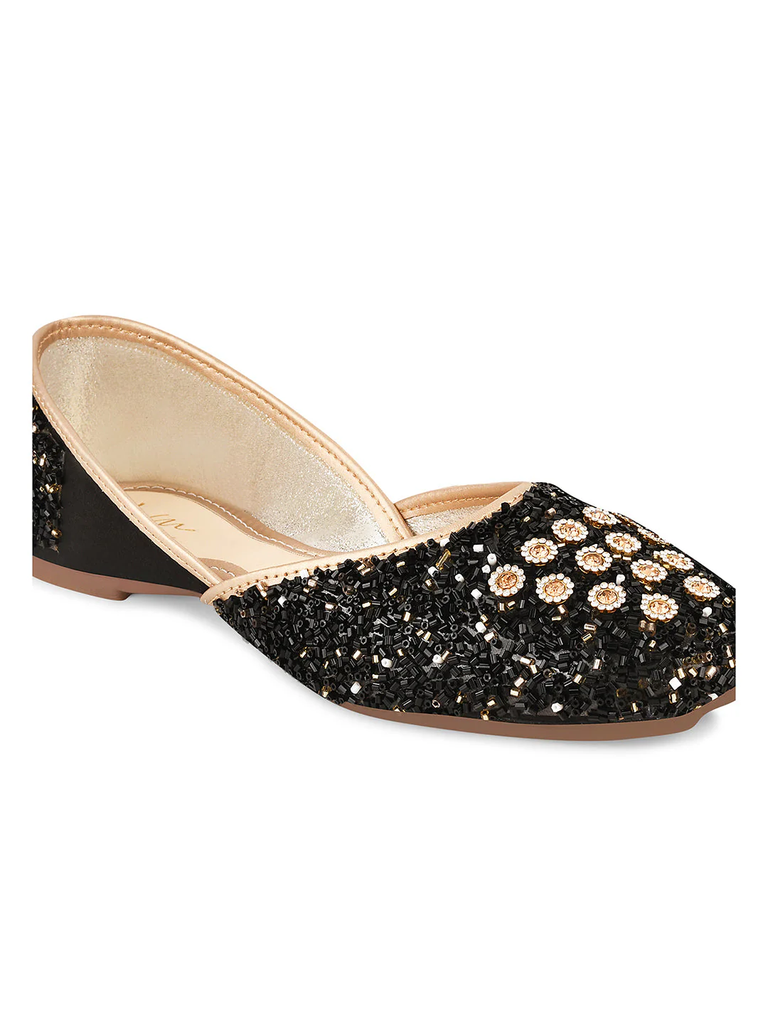 Embellished Square Toe Ethnic Jutti - Image 6
