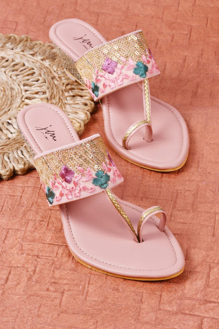 Jm Looks Women's Embroidered Toe-Ring Sandals - Image 13