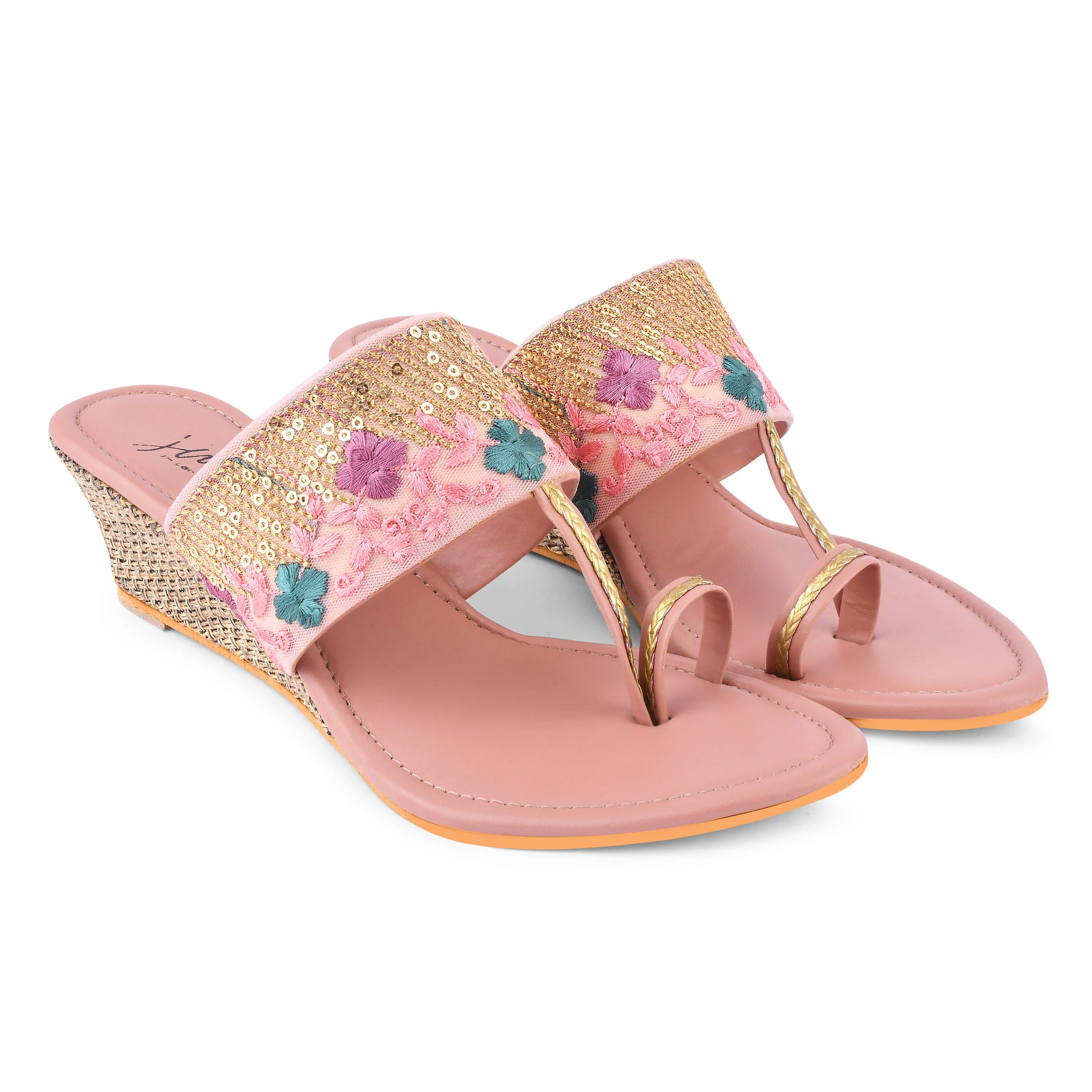 Jm Looks Women's Embroidered Toe-Ring Sandals - Image 15