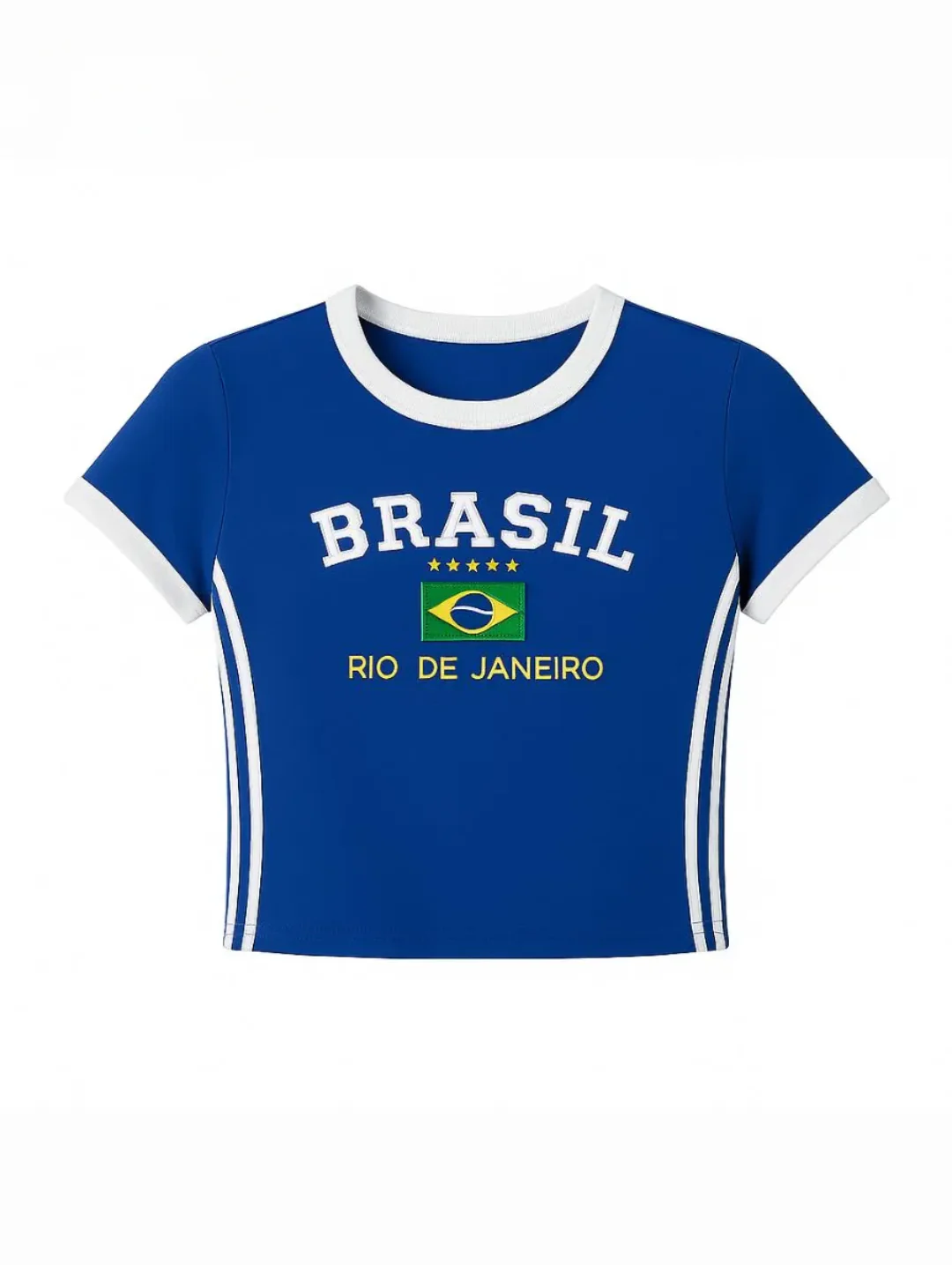 Fitted Cropped T-Shirt With Print - Image 20