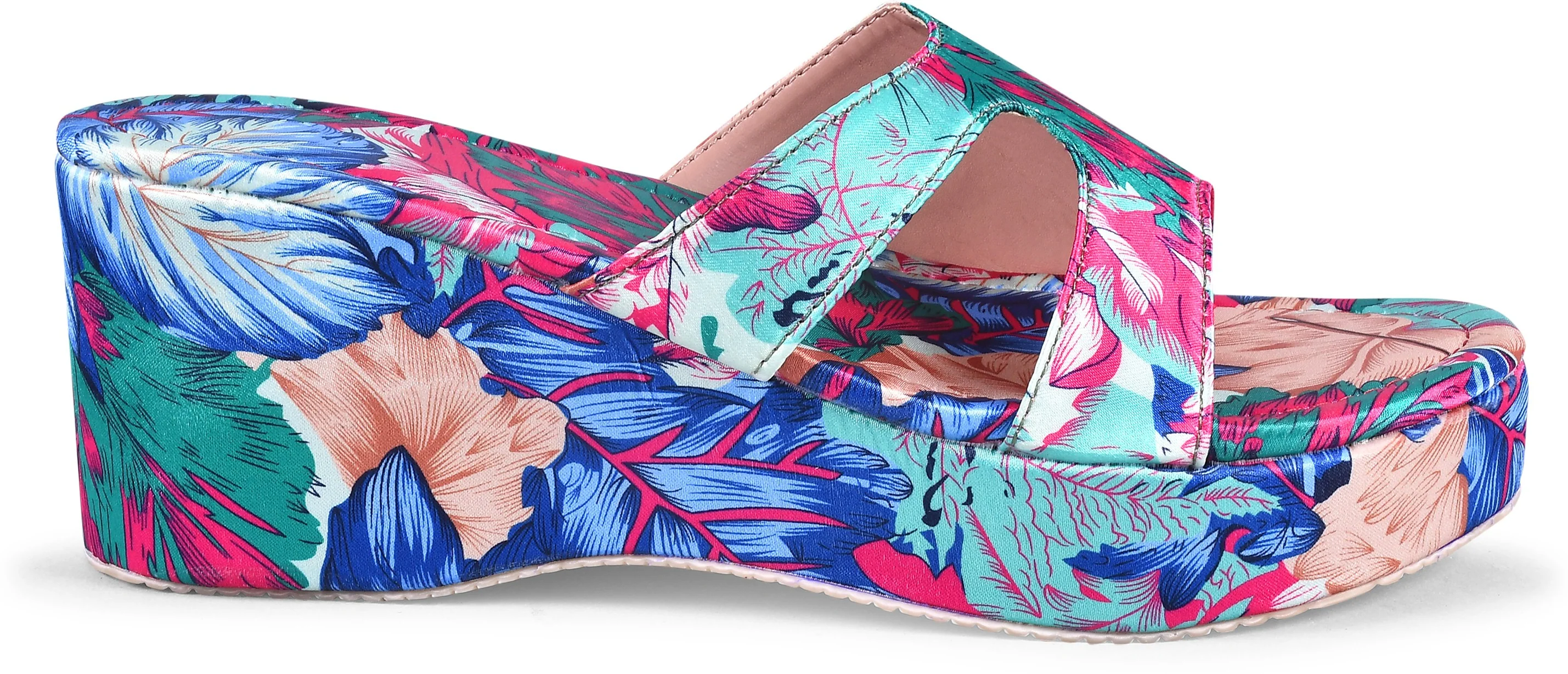 Floral Print Slip-On Wedges - Image 3