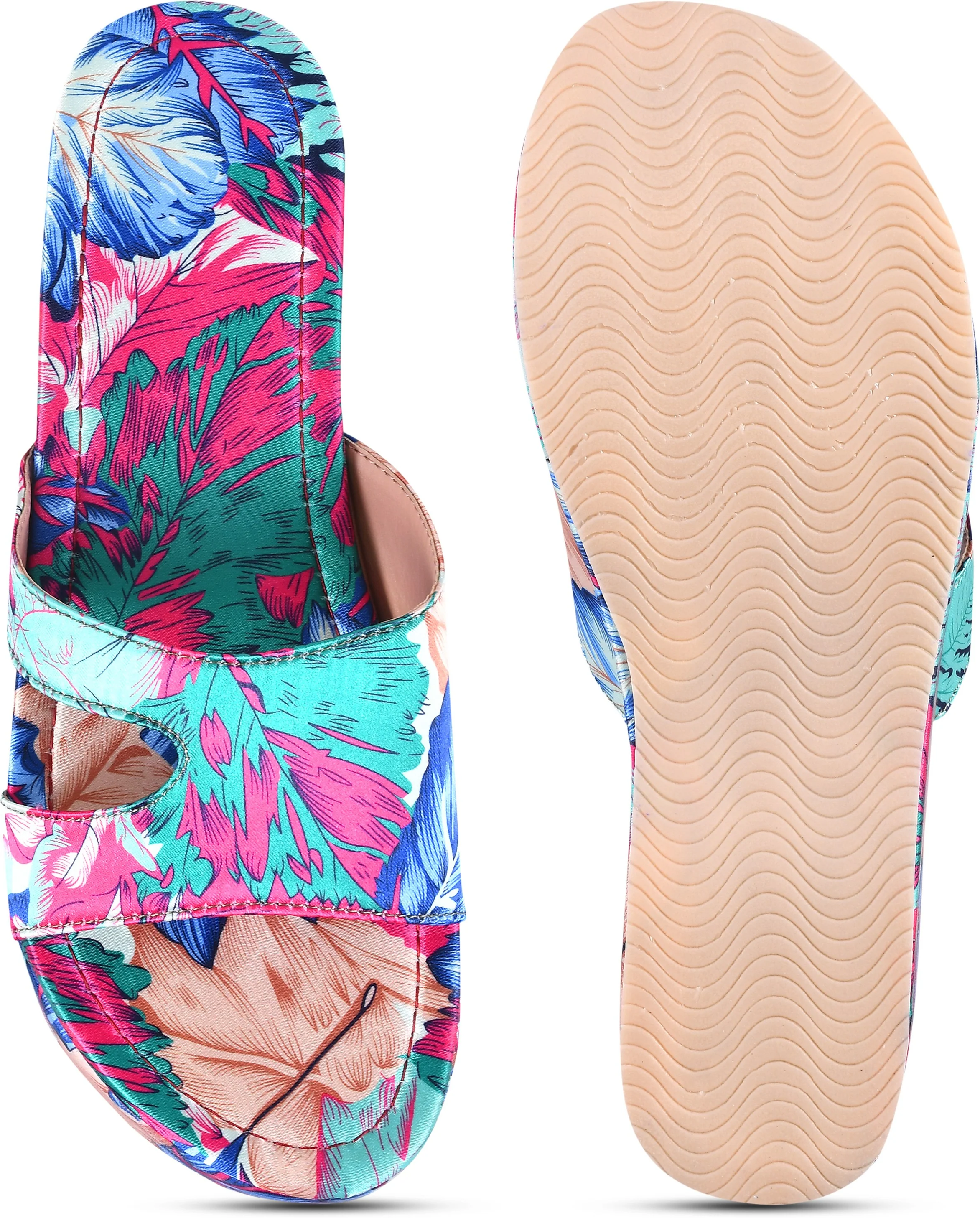 Floral Print Slip-On Wedges - Image 4