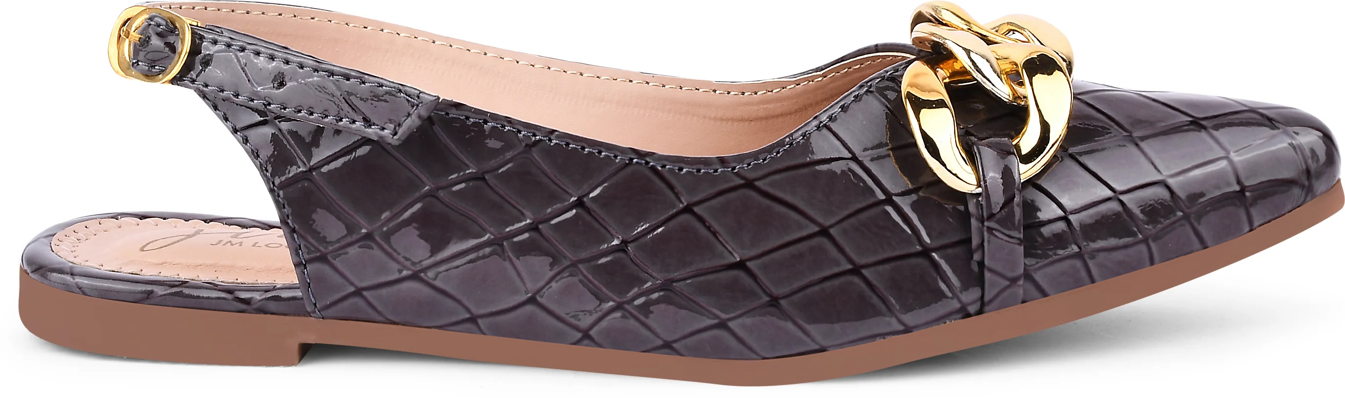 Geometric Pattern Almond-Toe Flat Shoes - Image 10