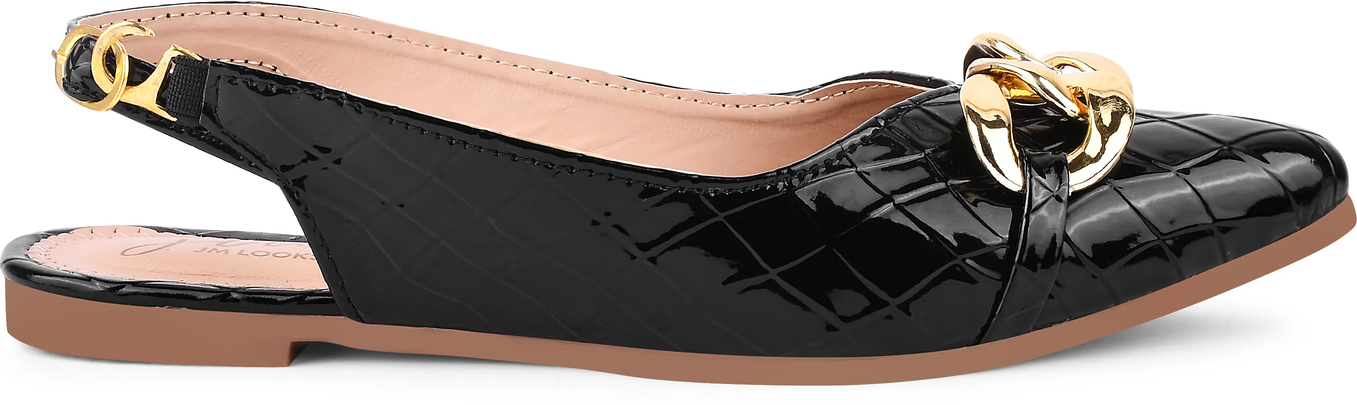 Geometric Pattern Almond-Toe Flat Shoes - Image 7