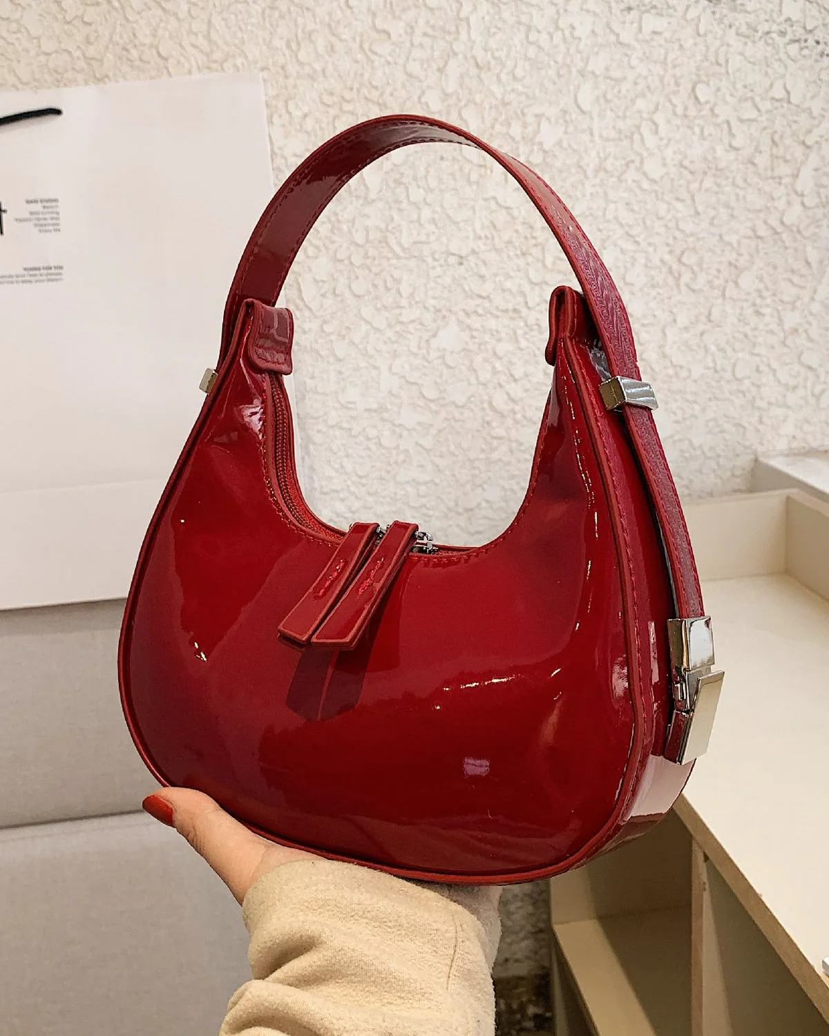Half Moon Glossy Bag - Image 5