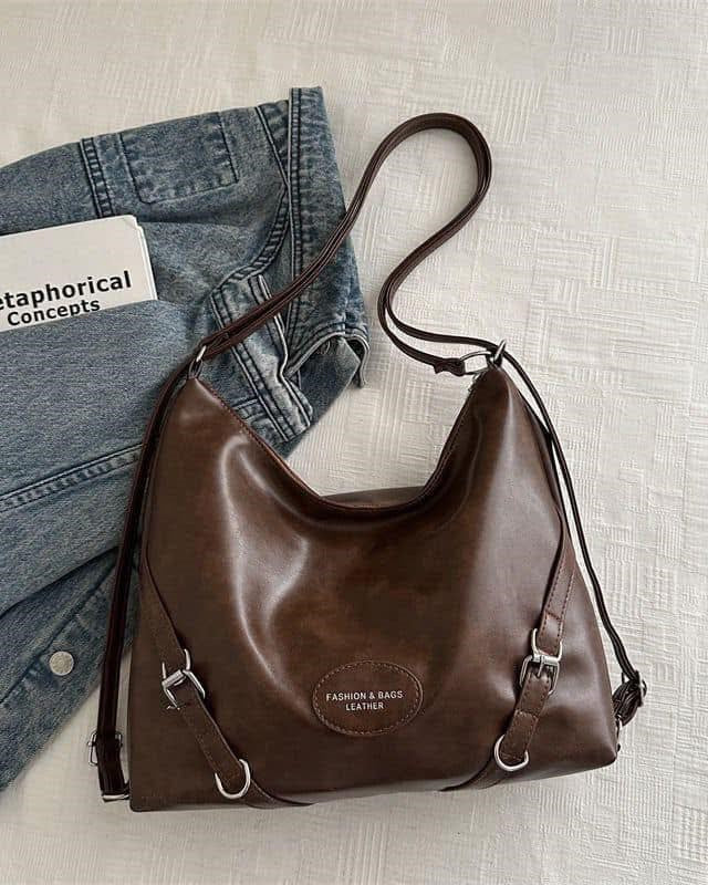 Lightweight large capacity versatile Hobo Shoulder Tote Bag - Image 9