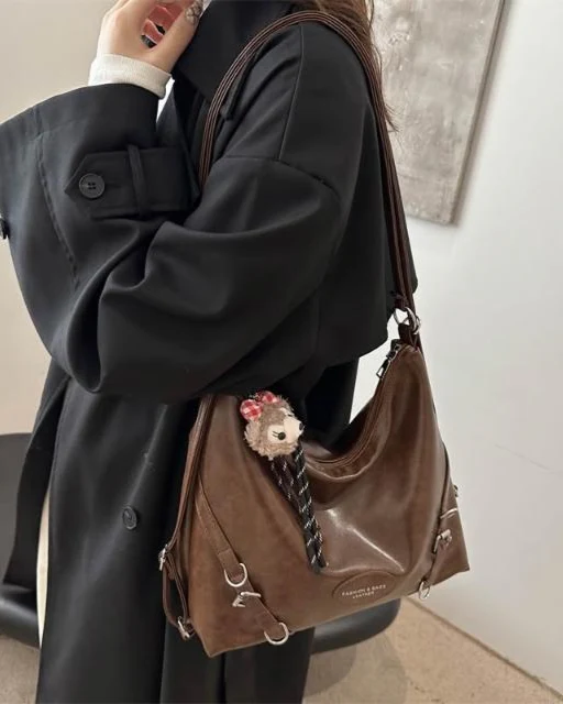 Lightweight large capacity versatile Hobo Shoulder Tote Bag - Image 3