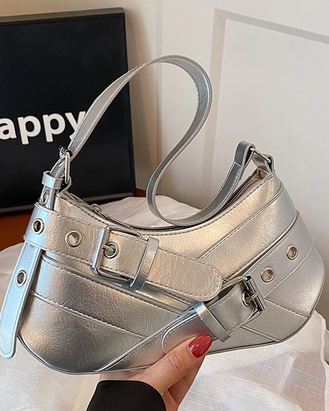 Moto-Chic Shoulder Bag - Image 11