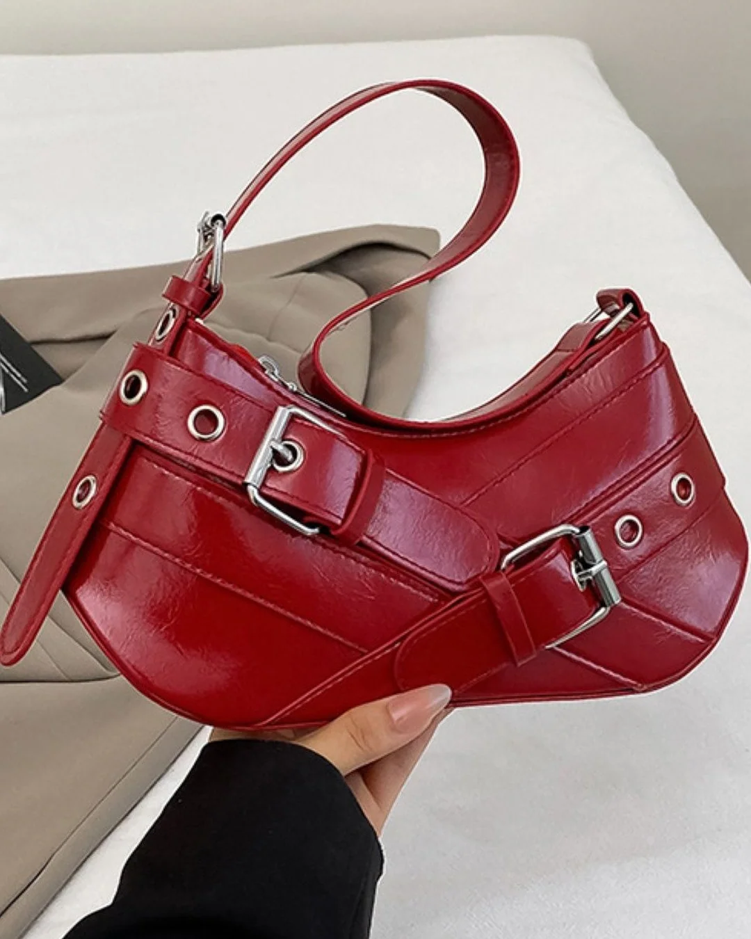 Moto-Chic Shoulder Bag - Image 6