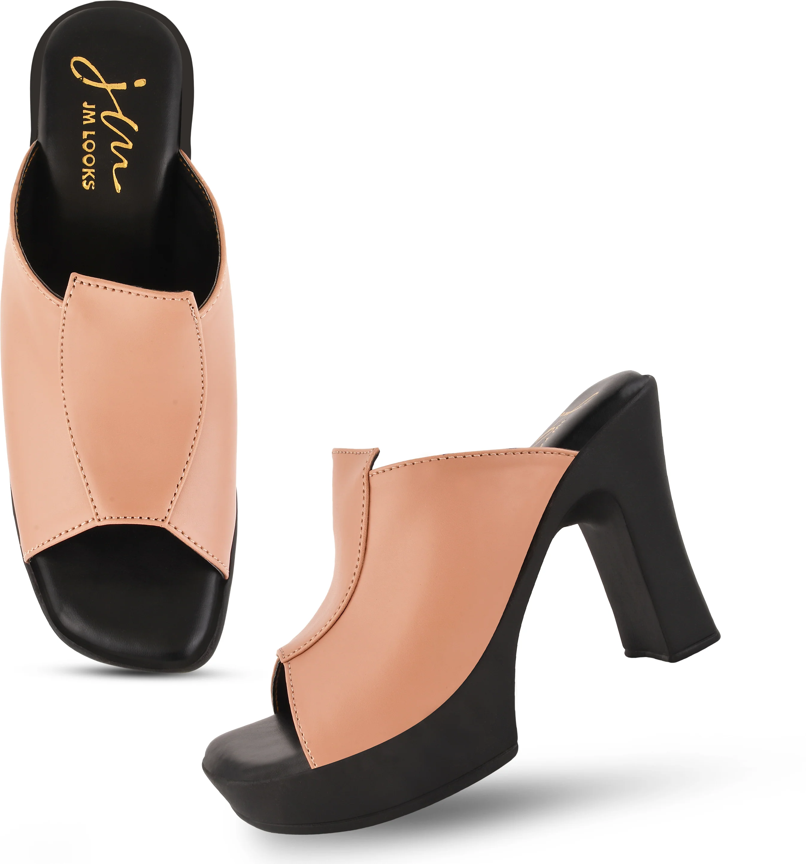 Open-Toe Chunky Heeled Sandals - Image 15