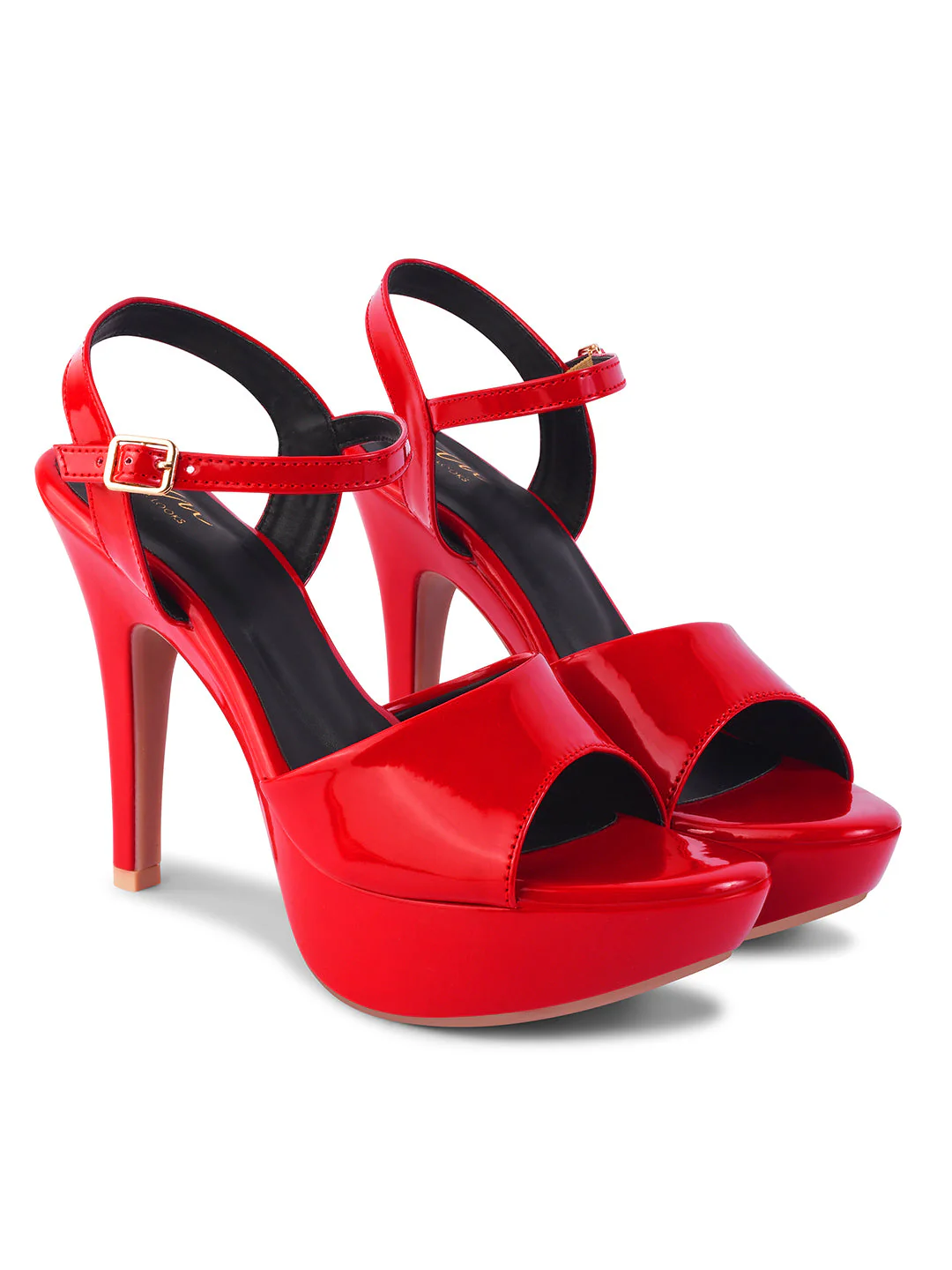 Open-Toe Cone Heeled Sandals with Buckle - Image 14