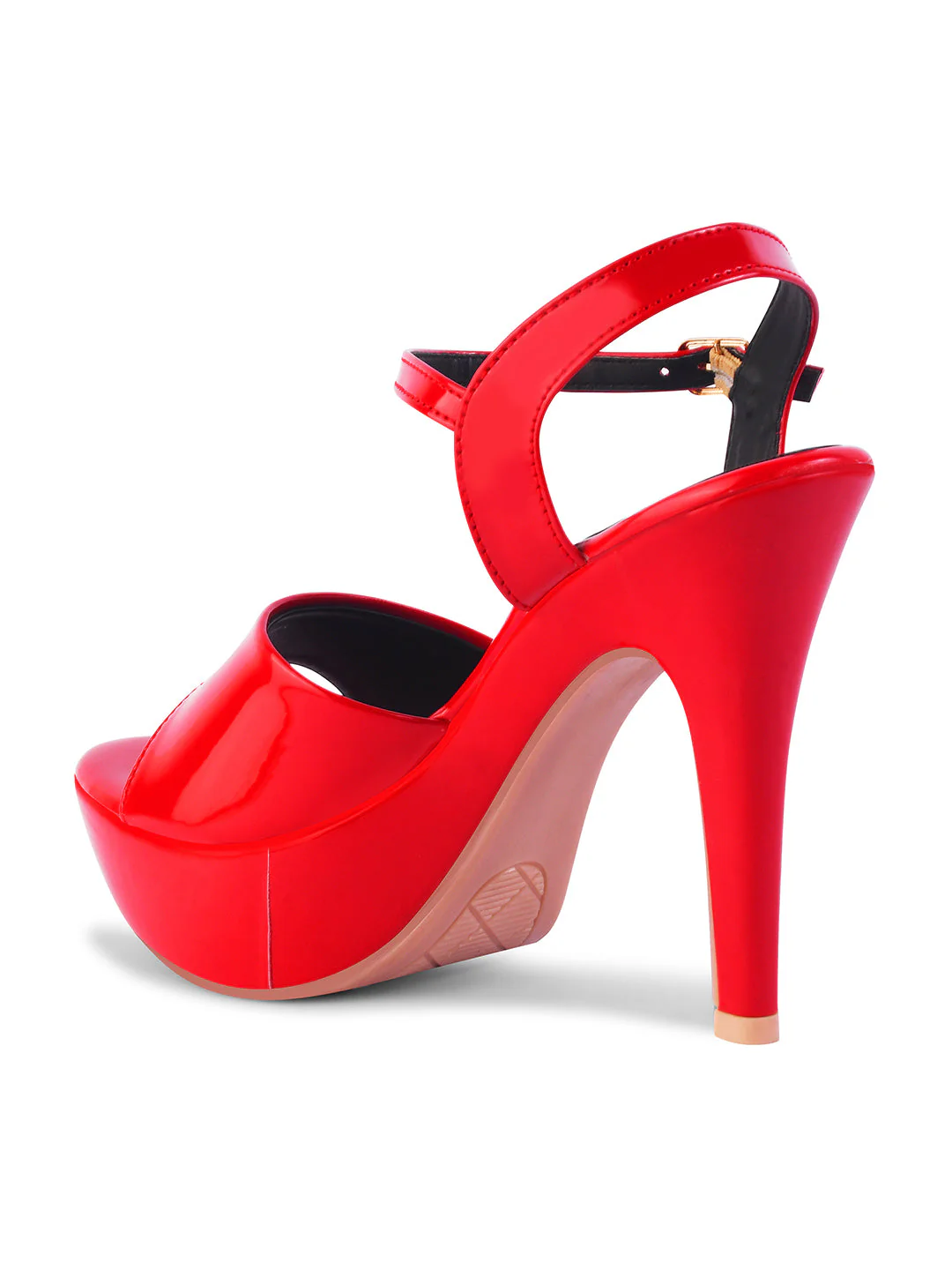 Open-Toe Cone Heeled Sandals with Buckle - Image 15