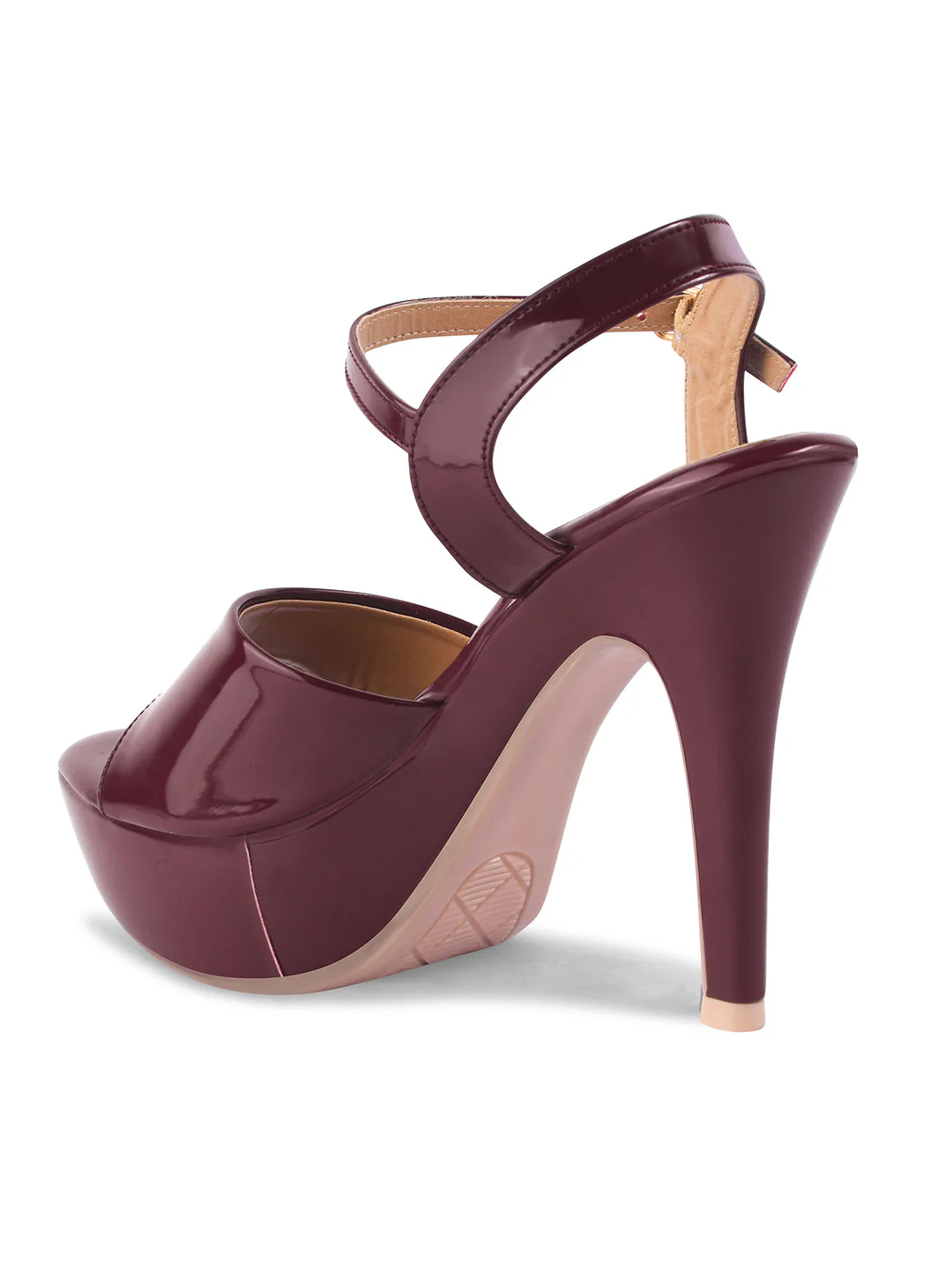 Open-Toe Cone Heeled Sandals with Buckle - Image 20