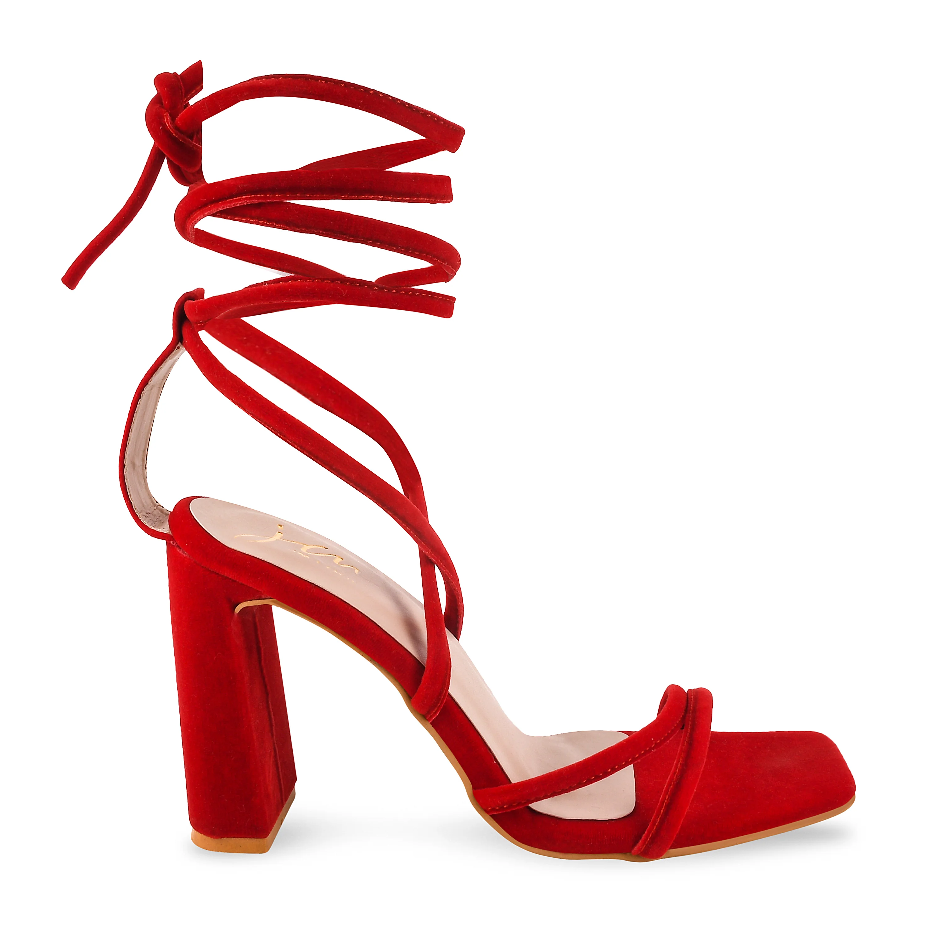 Open-Toe Lace up Heels Sandals - Image 11