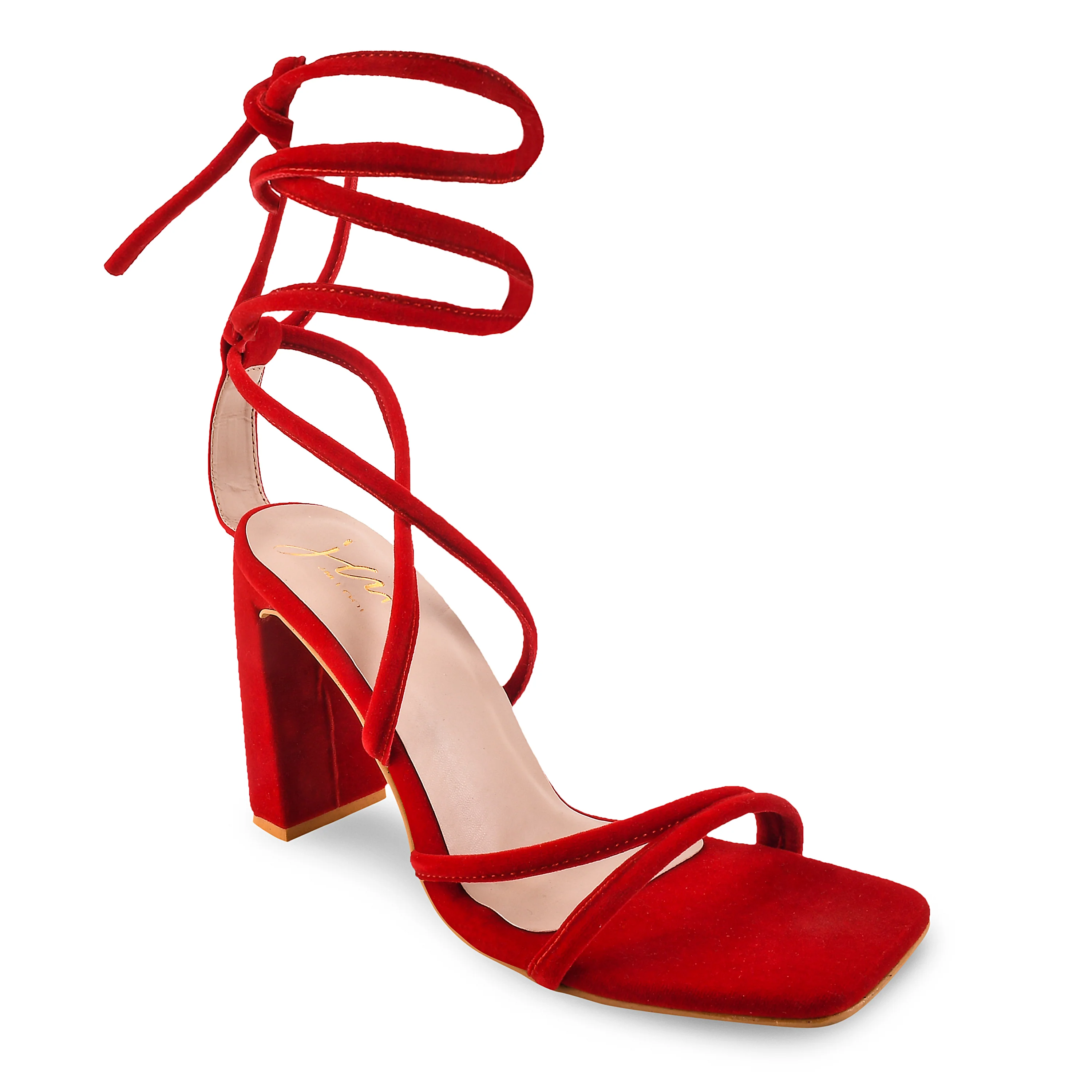 Open-Toe Lace up Heels Sandals - Image 12