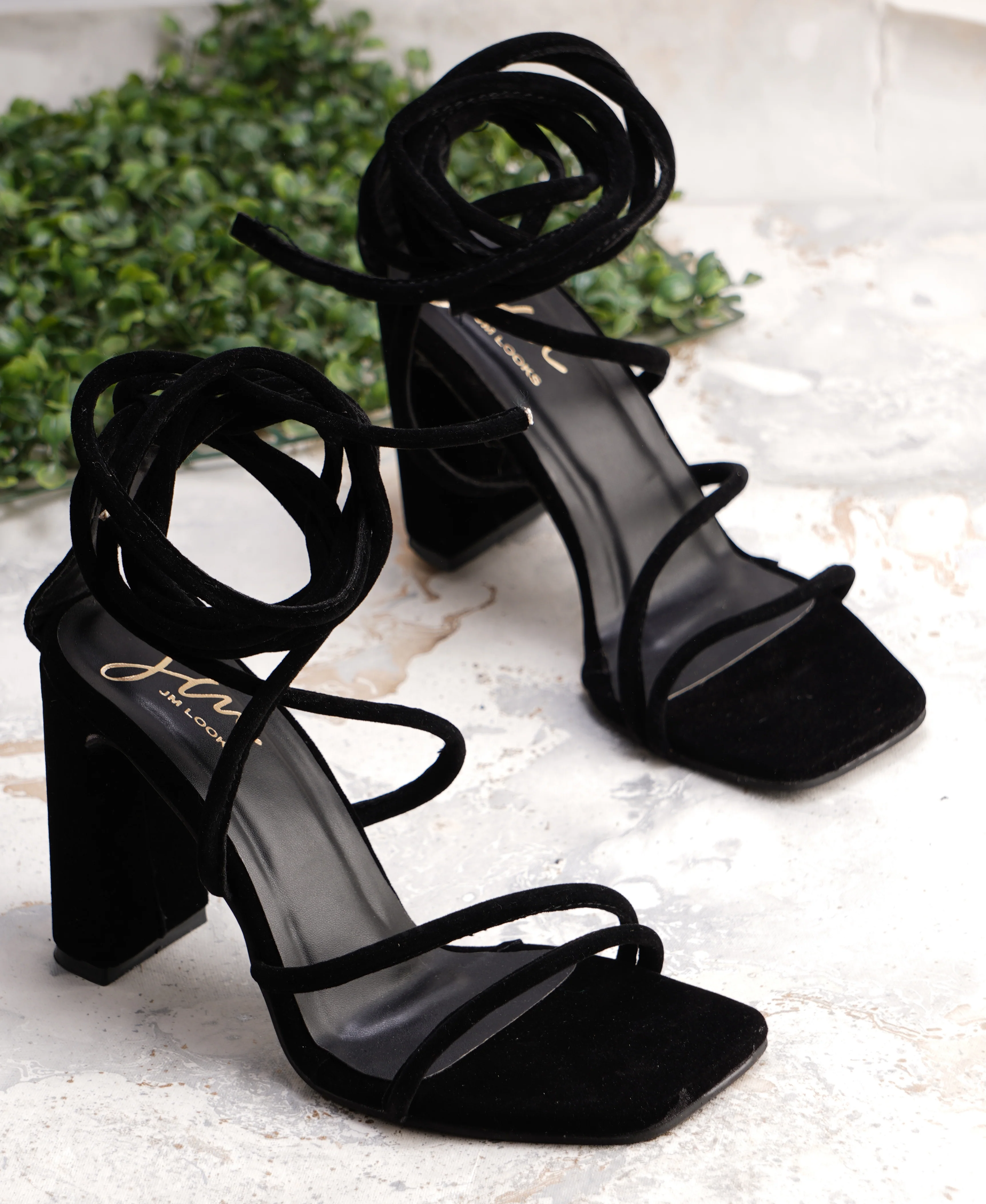 Open-Toe Lace up Heels Sandals - Image 4