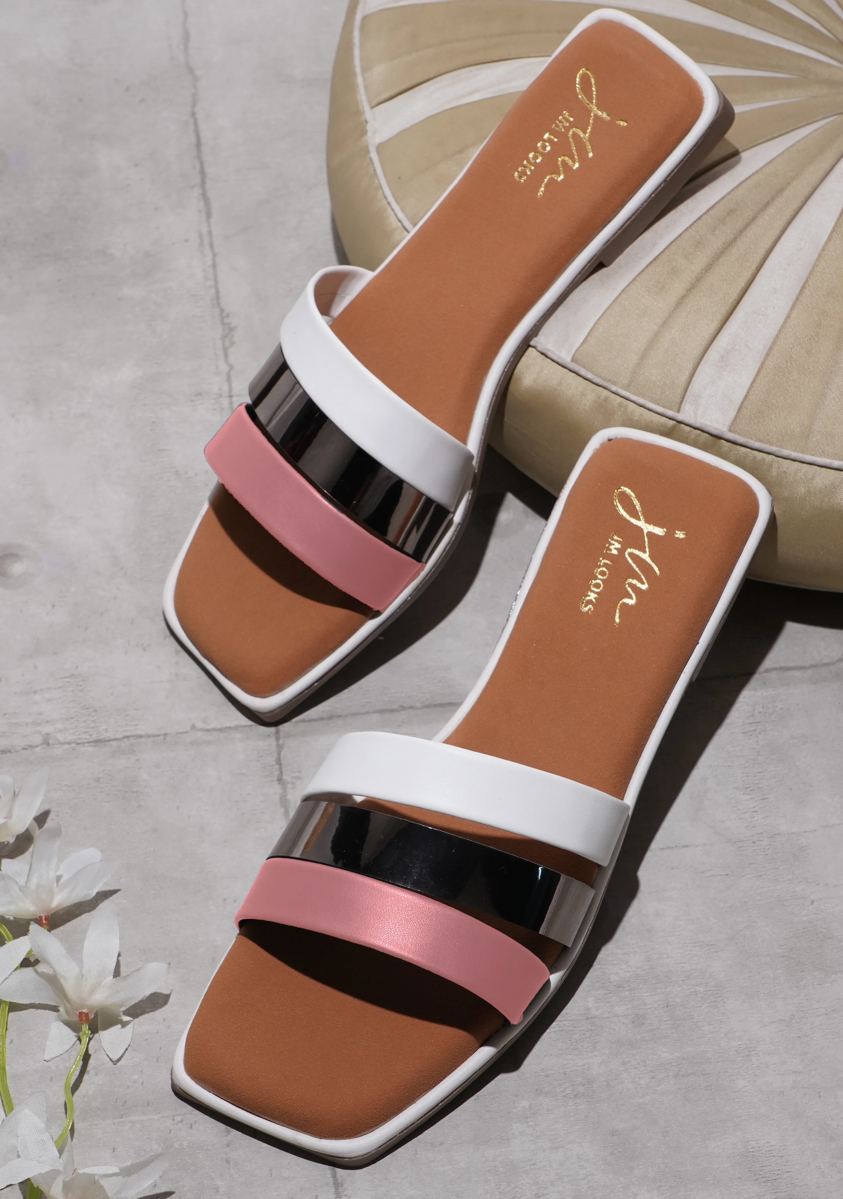 Open-Toe Slip-On Flat Sandals - Image 13