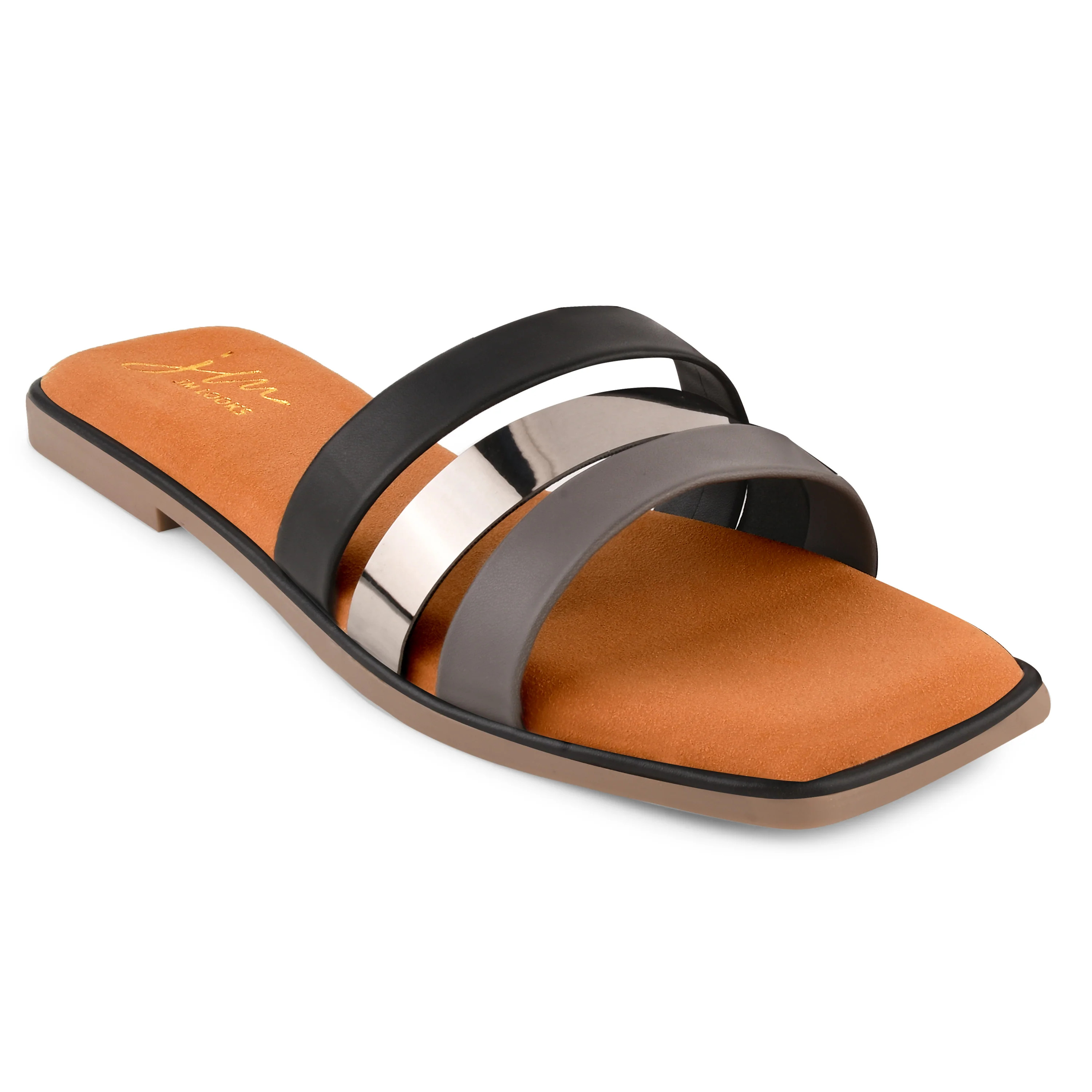 Open-Toe Slip-On Flat Sandals - Image 6