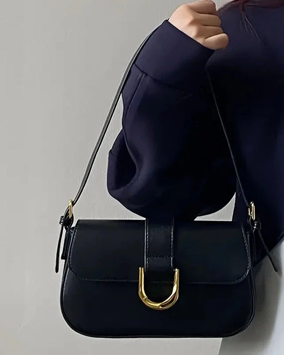 Retro Glossy Baguette Bag - Image 6