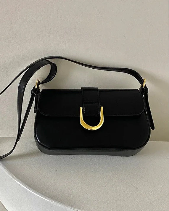 Retro Glossy Baguette Bag - Image 7