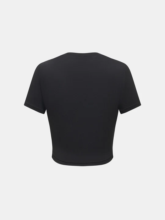 Round Neck Short Sleeve Flower Print T-Shirt - Image 11