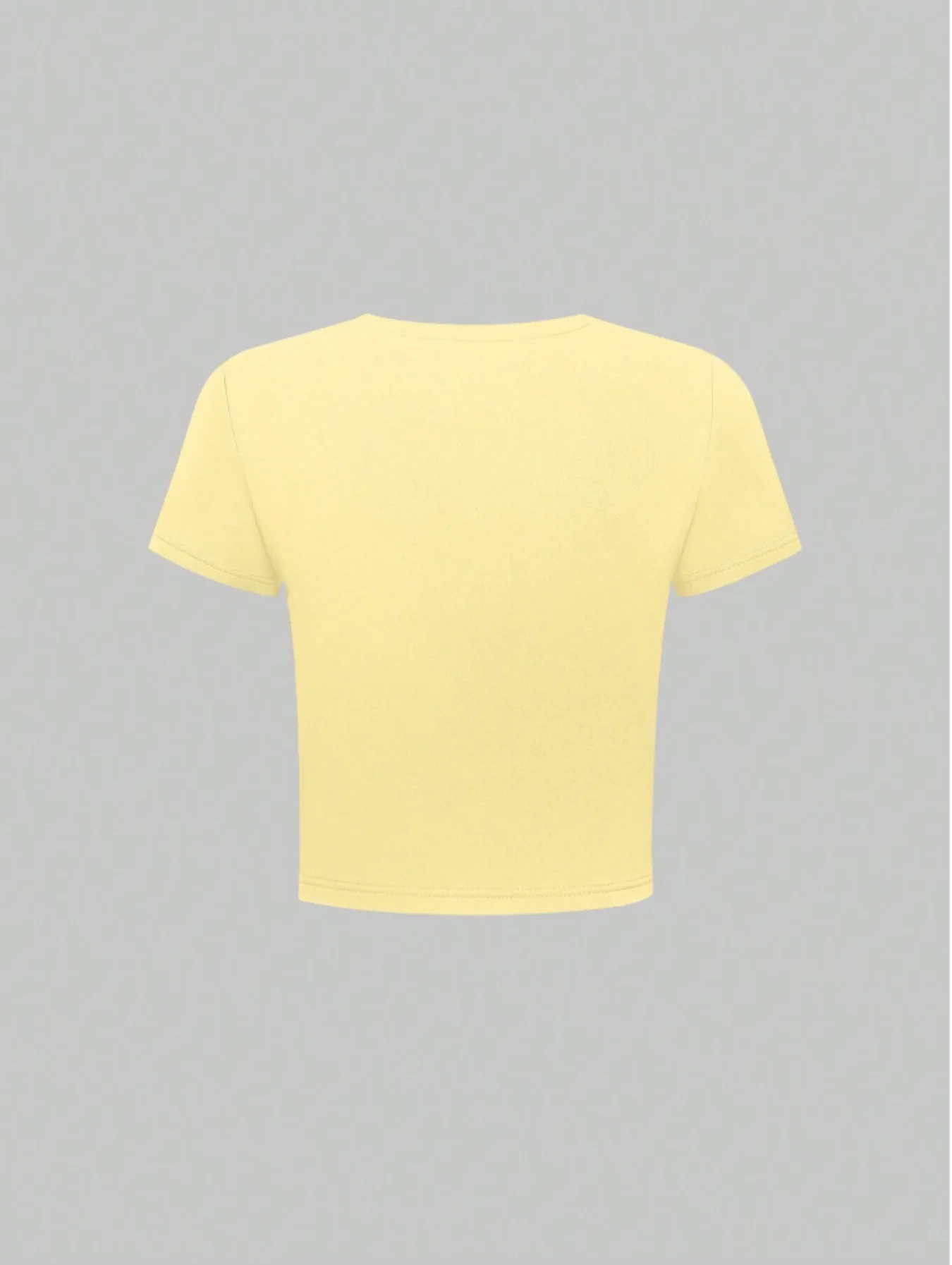 Round Neck Short Sleeve Flower Print T-Shirt - Image 8