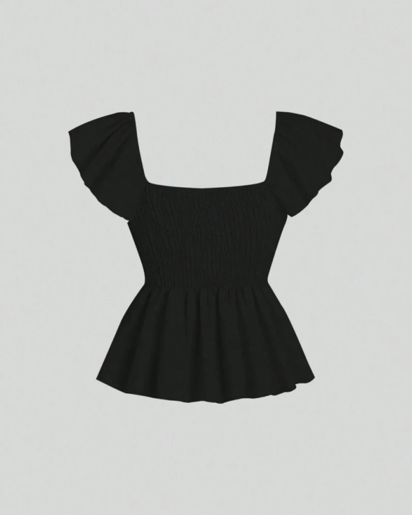Ruffle Trim Blouse With Sweetheart Neckline - Image 7