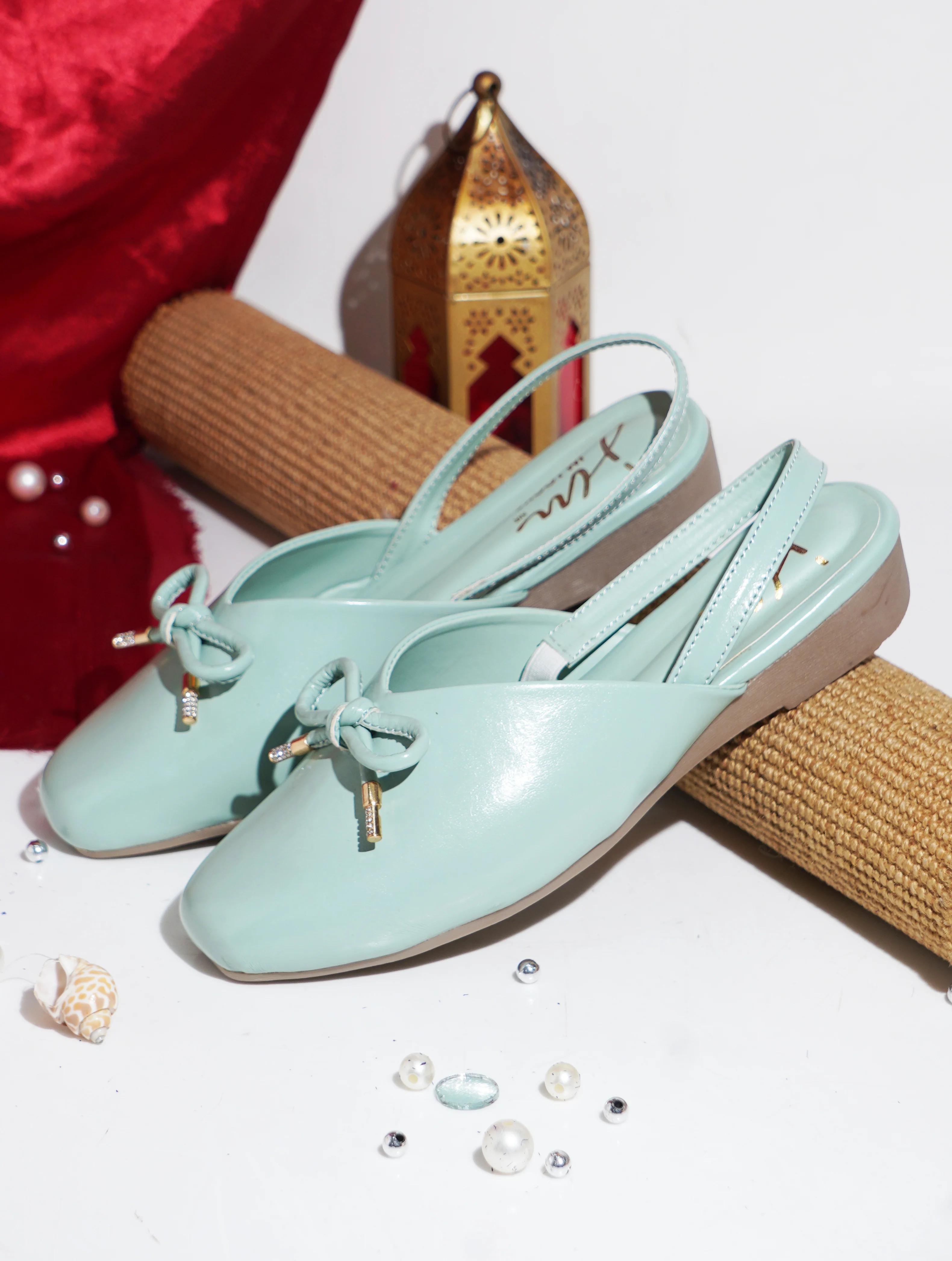 Slingback Bellie Flat Sandal With Bows - Image 14